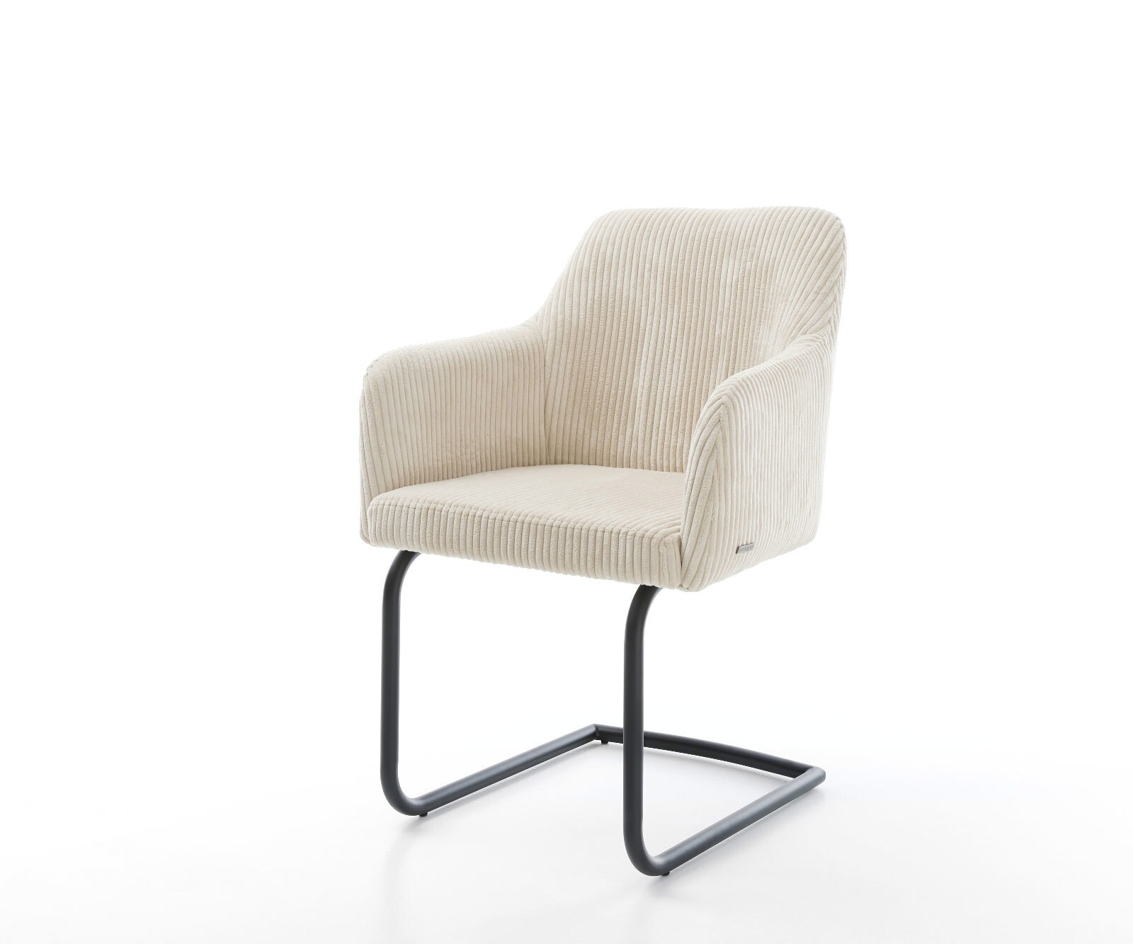 Sledemodel Greg-Flex koord beige sledemodel rond zwart pocketveer kern