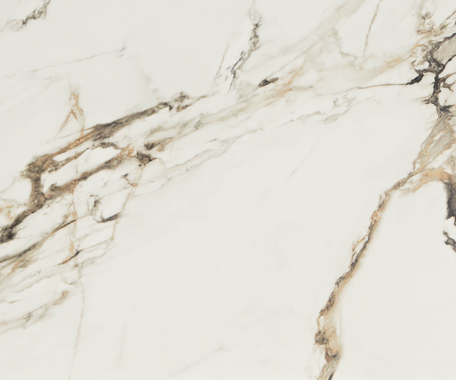 Eetkamertafel Edge Boot 200x100 keramiek Calacatta Luxe wit-goud-grijs spider vlak staal RVS 2