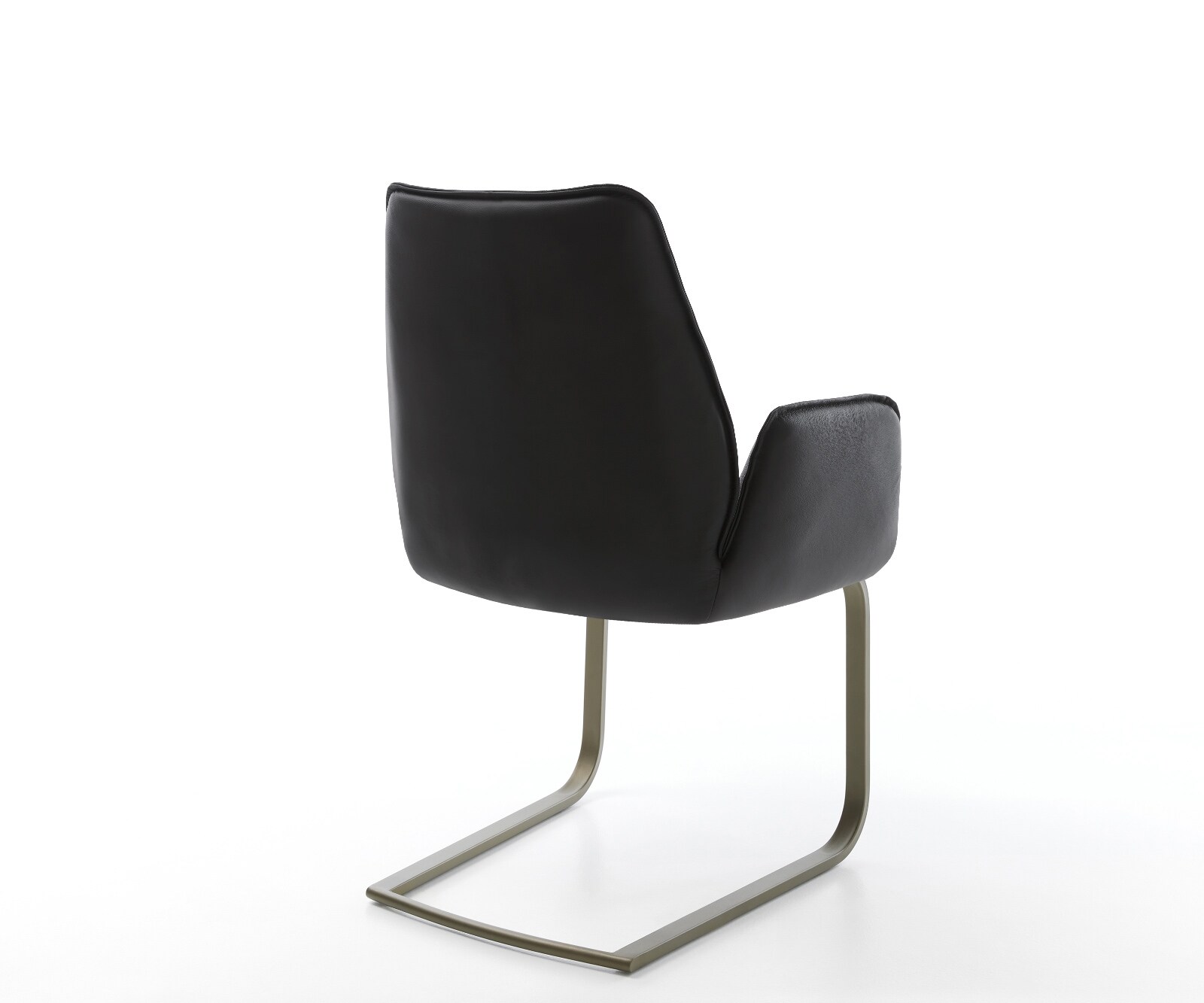 Sledemodel Zoa-Flex echt leer zwart sledemodel vlak afwerking met titanium 4