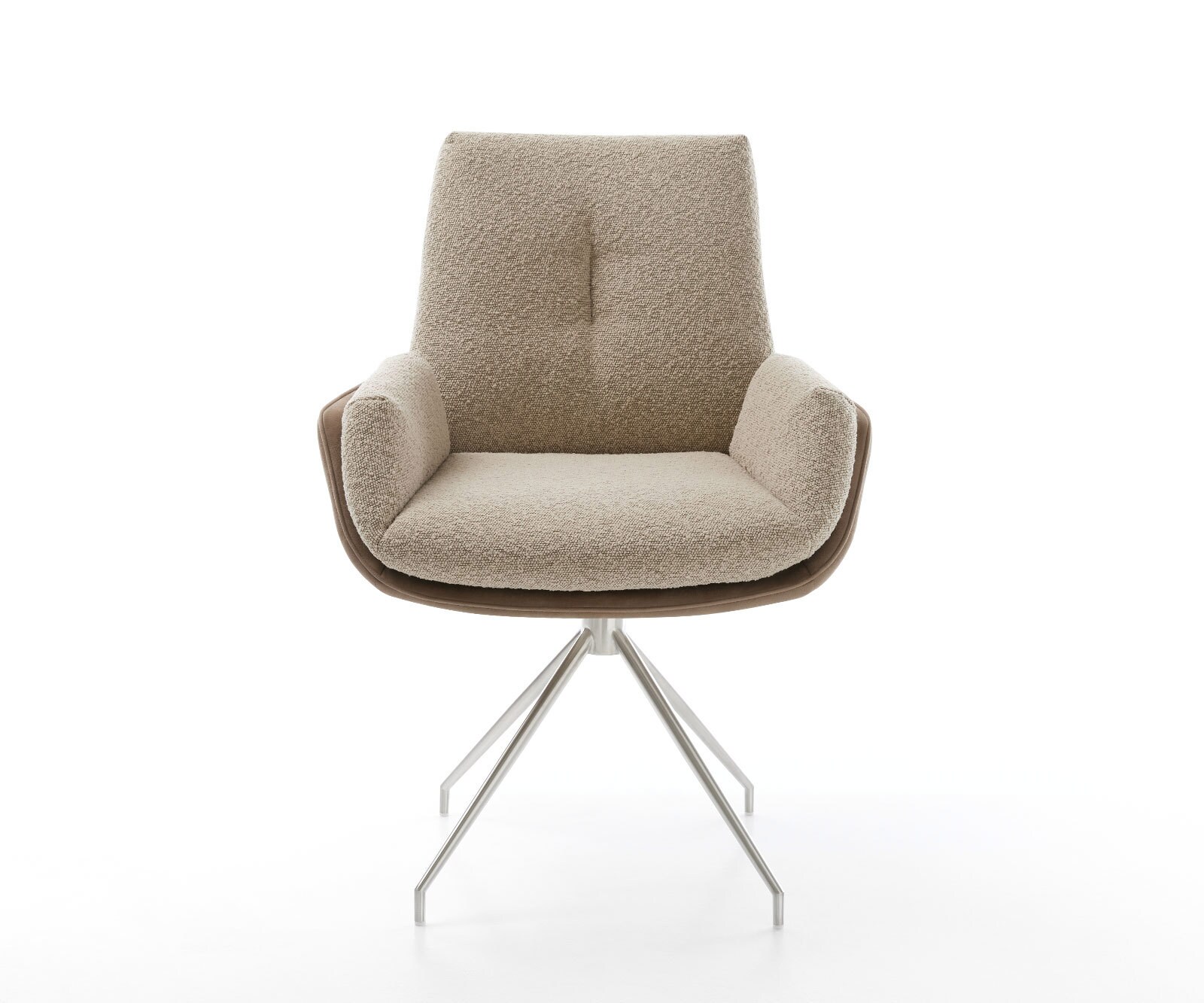 Draaistoel Clea-Flex materiaalmix mud kruisframe conisch roestvrij staal 180° draaibaar 1 Draaistoel Clea-Flex materiaalmix mud kruisframe conisch roestvrij staal 180° draaibaar 1