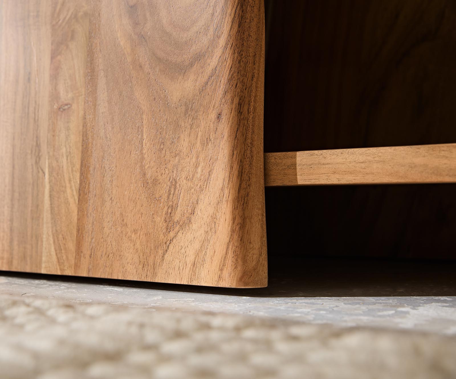 Kast Live-Edge 140x195 cm Acacia Natuur 2 deuren 8