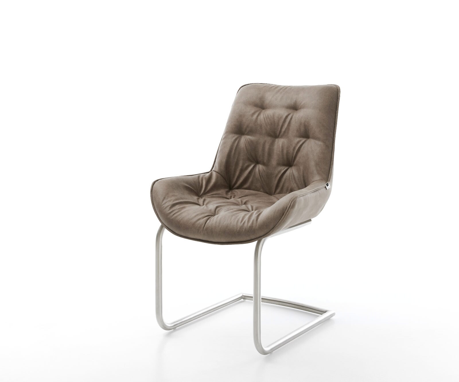 Sledemodel Taimi-Flex microvelours taupe vintage sledemodel rond roestvrij staal Sledemodel Taimi-Flex microvelours taupe vintage sledemodel rond roestvrij staal