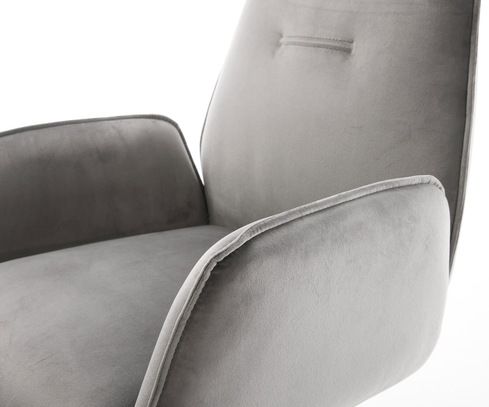 Eetkamerstoel Zoa-Flex fluweel grijs kruisframe conisch roestvrij staal pocketveer kern 3 Eetkamerstoel Zoa-Flex fluweel grijs kruisframe conisch roestvrij staal pocketveer kern 3