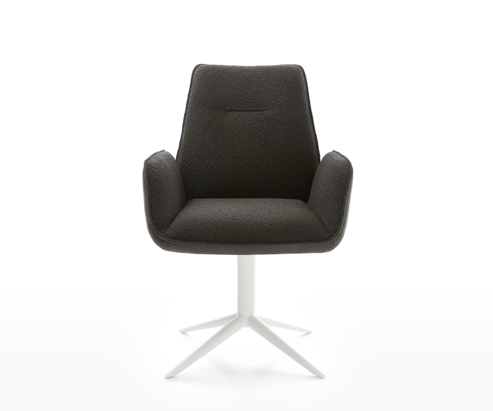 Draaistoel Zoa-Flex materiaalmix zwart kruispoot wit 360° draaibaar rocker-functie pocketveer kern 2