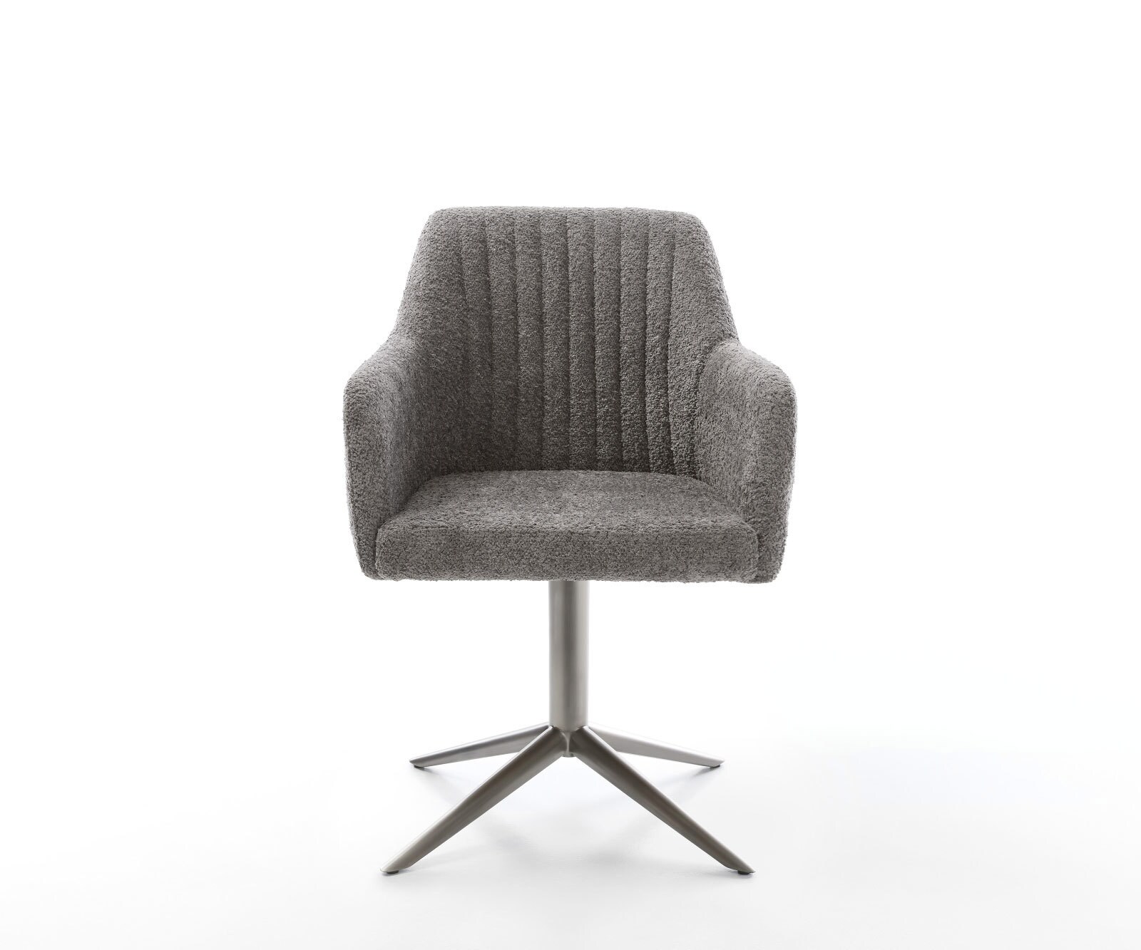 Draaistoel Pejo-Flex bouclé grijs kruispoot grafiet 360° draaibaar rocker-functie 2