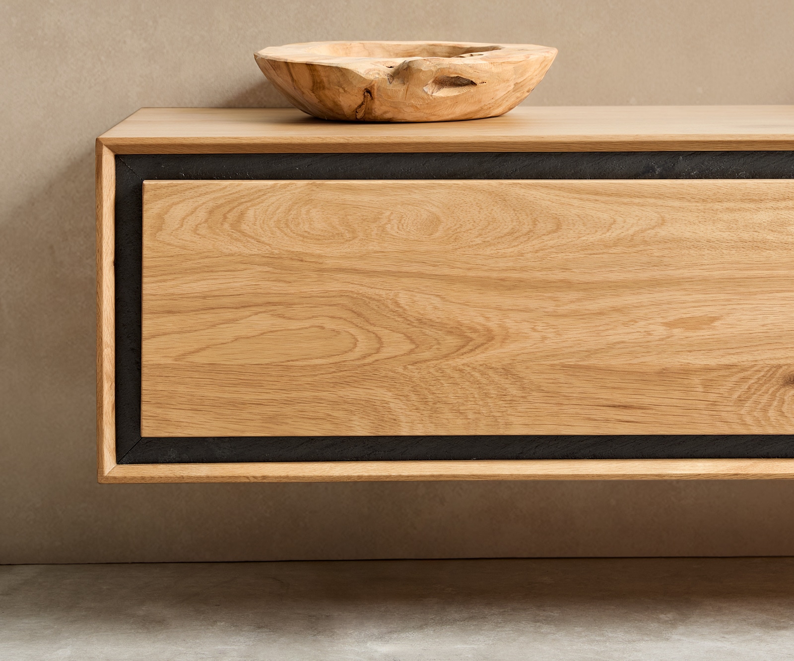 Tv-meubel Stonegrace 200 cm natuur eiken 4 deuren steenfineer zwevend 5 Tv-meubel Stonegrace 200 cm natuur eiken 4 deuren steenfineer zwevend 5