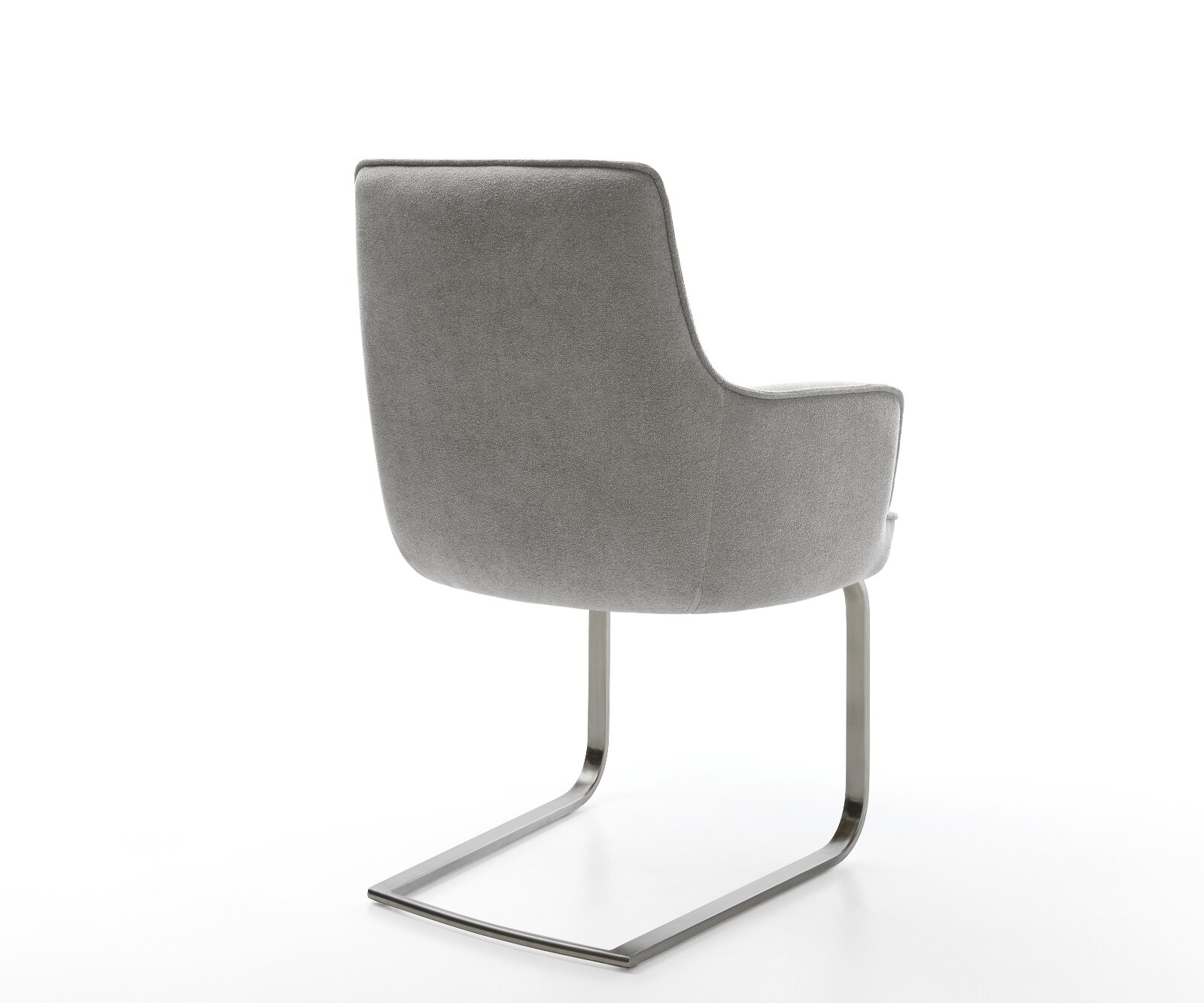 Sledemodel Heira-Flex met armleuning zachte stof met structuur grijs sledemodel vlak grafiet pocketveer kern 5