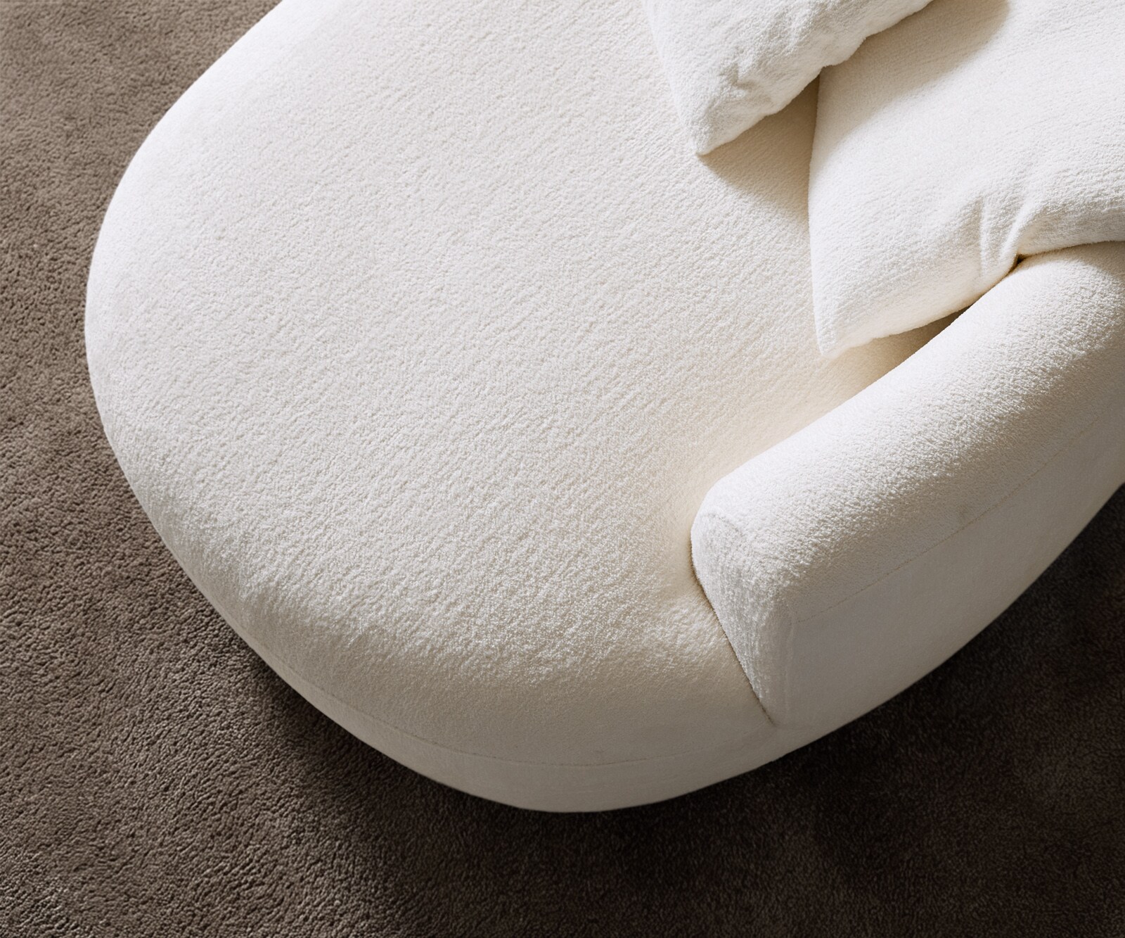 Big-Sofa Edina 330x170 cm Bouclé Soft Beige 6