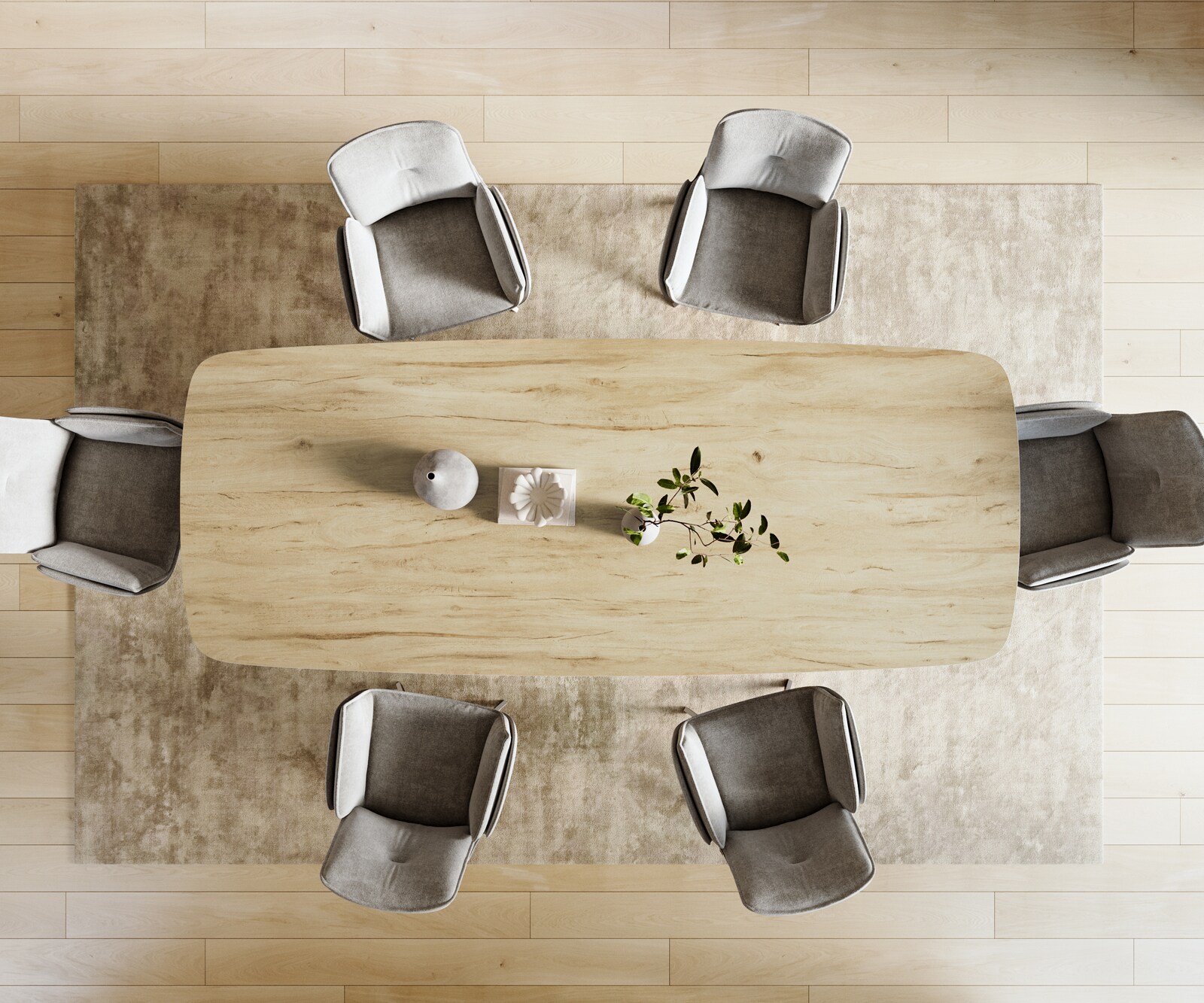 Eettafel Edge Boot 300x120 cm Keramiek Laminam® Sabbia Eichefarbig Pilier Roestvrij staal Grafiet 4