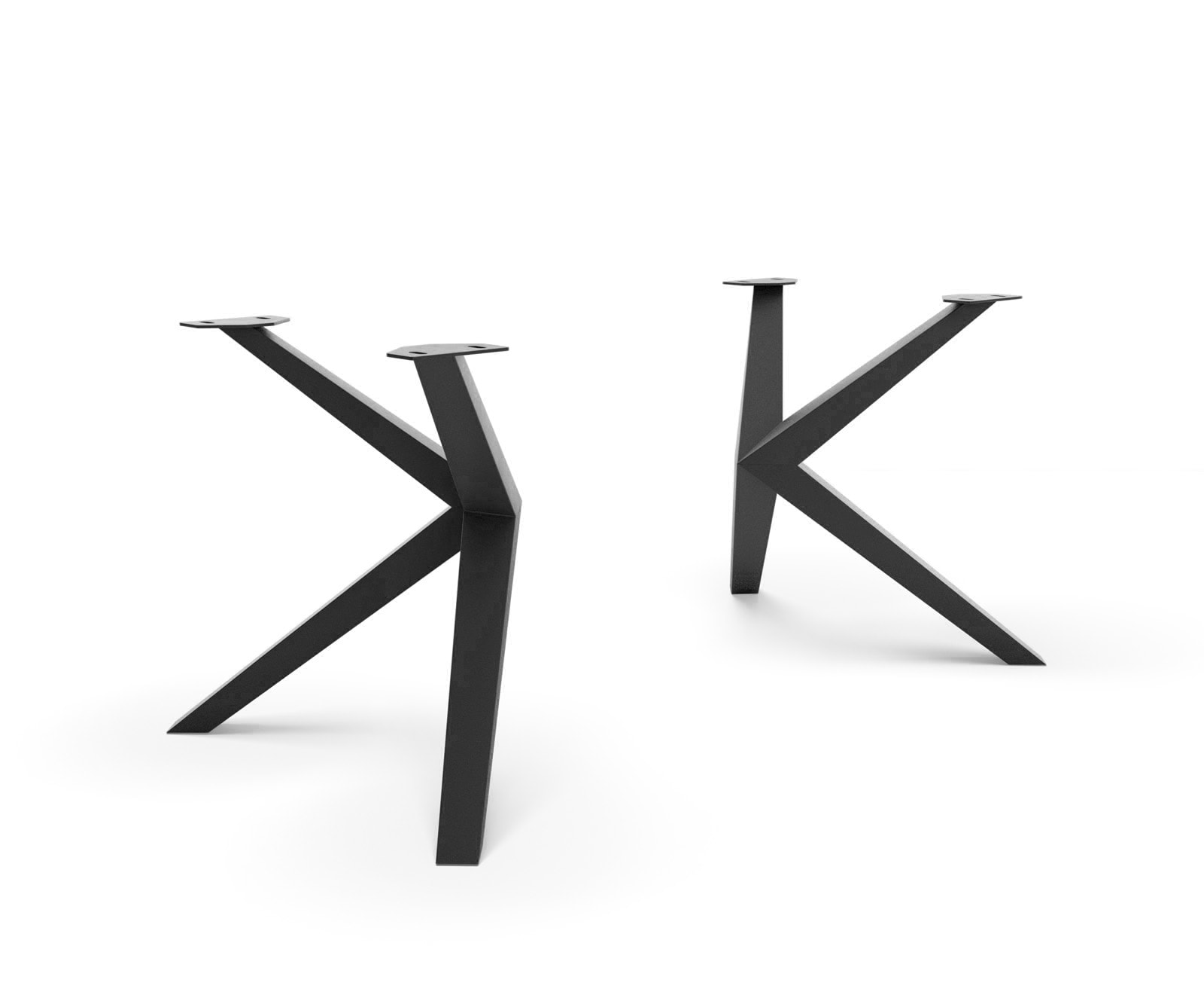 Tafelframe Zenthara hoekig metaal zwart (set van 2) Tafelframe Zenthara hoekig metaal zwart (set van 2)