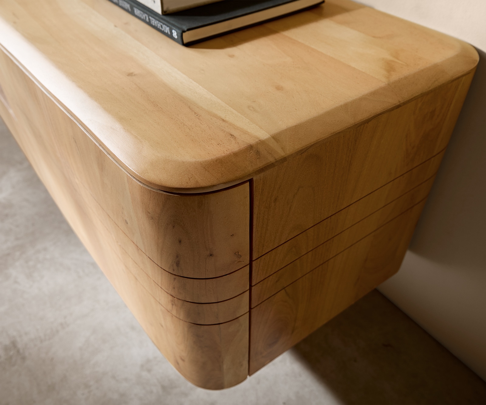 Tv-meubel Nagaru 220 cm acacia aura 4 deuren zwevend 4 Tv-meubel Nagaru 220 cm acacia aura 4 deuren zwevend 4