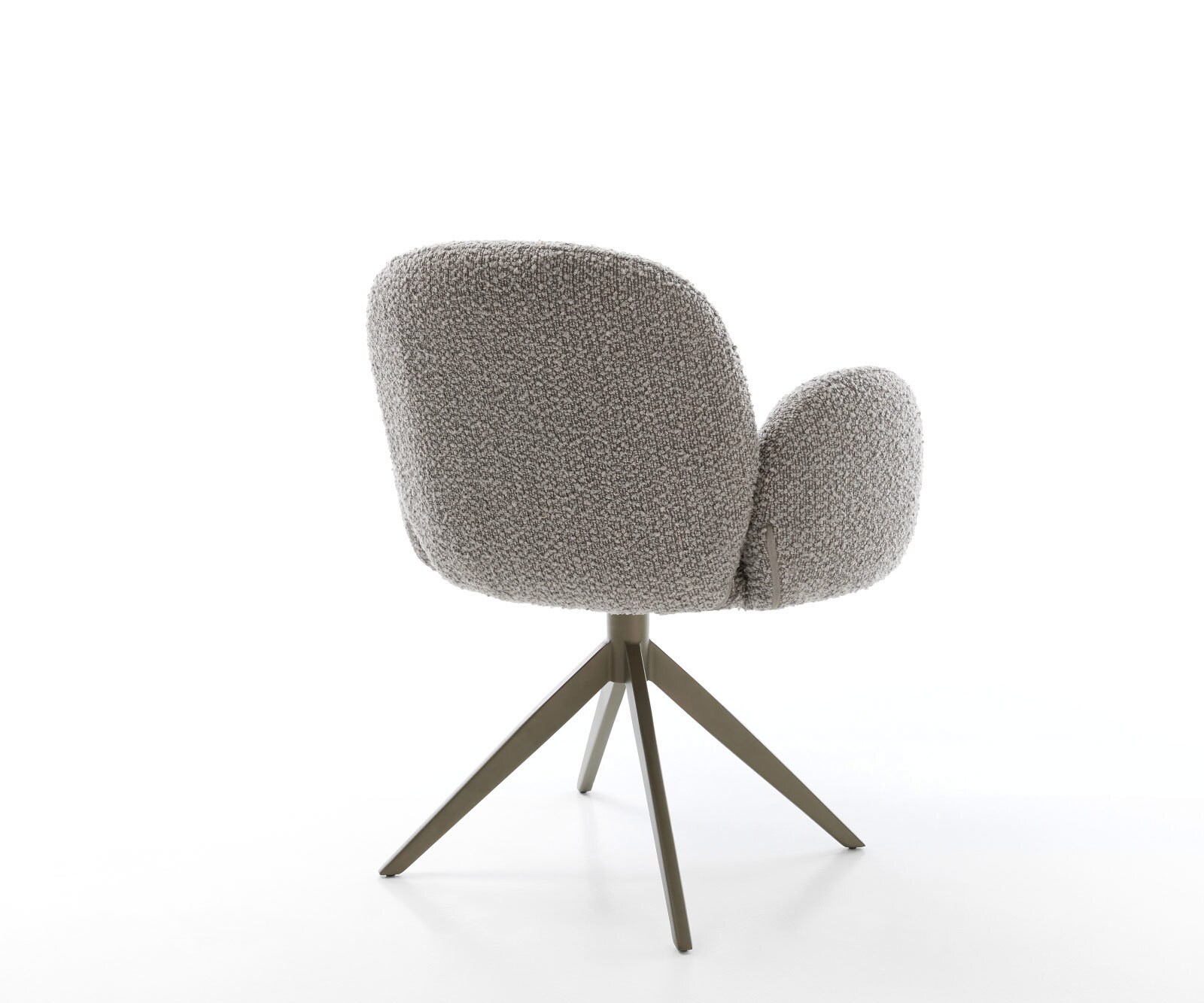 Draaistoel Nube-Flex met armleuning bouclé zilver grijs kruisframe breed afwerking met titanium 360° draaibaar rocker-functie pocketveer kern 4 Draaistoel Nube-Flex met armleuning bouclé zilver grijs kruisframe breed afwerking met titanium 360° draaibaar rocker-functie pocketveer kern 4