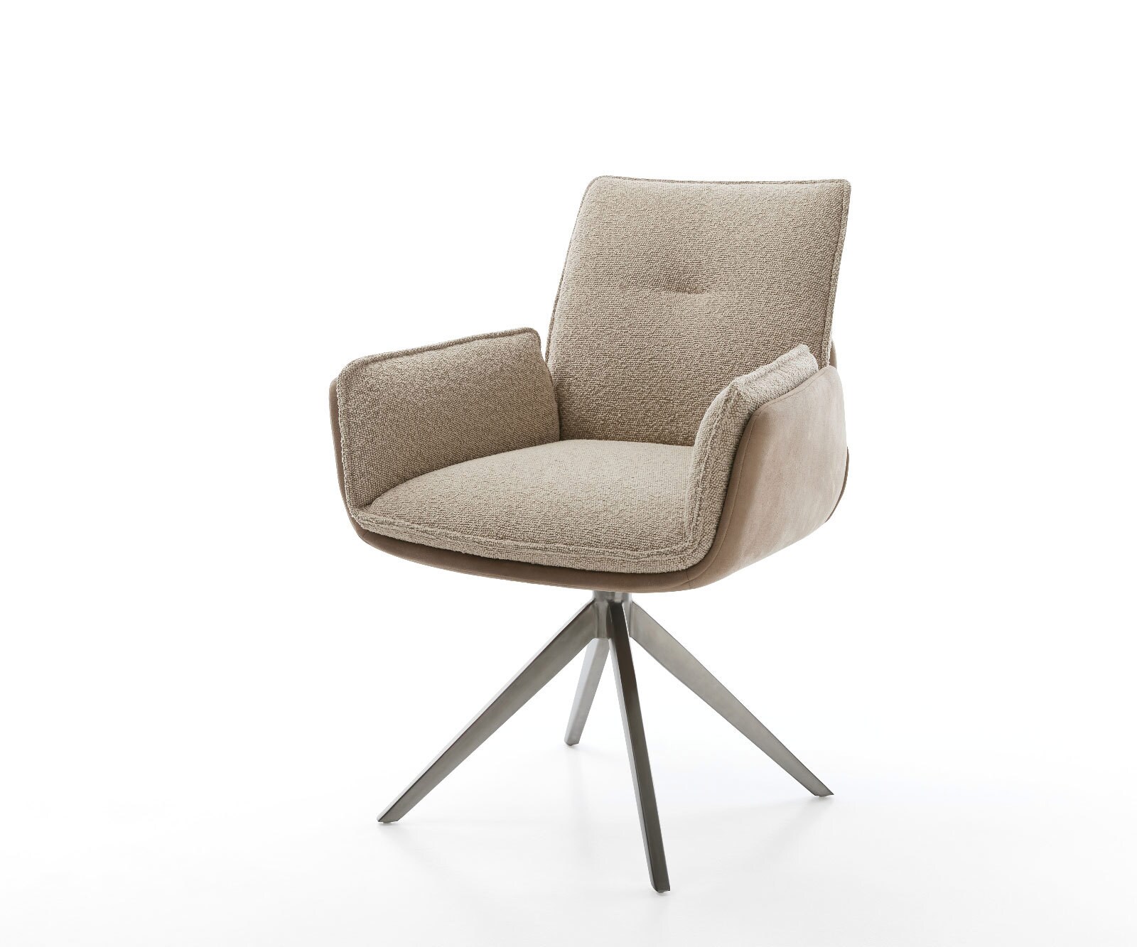 Draaistoel Nela-Flex microvelours mud kruisframe breed grafiet 360° draaibaar rocker-functie Draaistoel Nela-Flex microvelours mud kruisframe breed grafiet 360° draaibaar rocker-functie