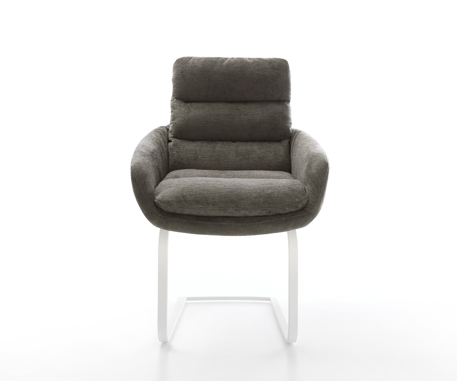 Sledemodel Abelia-Flex met armleuning bouclé zacht mud sledemodel vlak wit 2