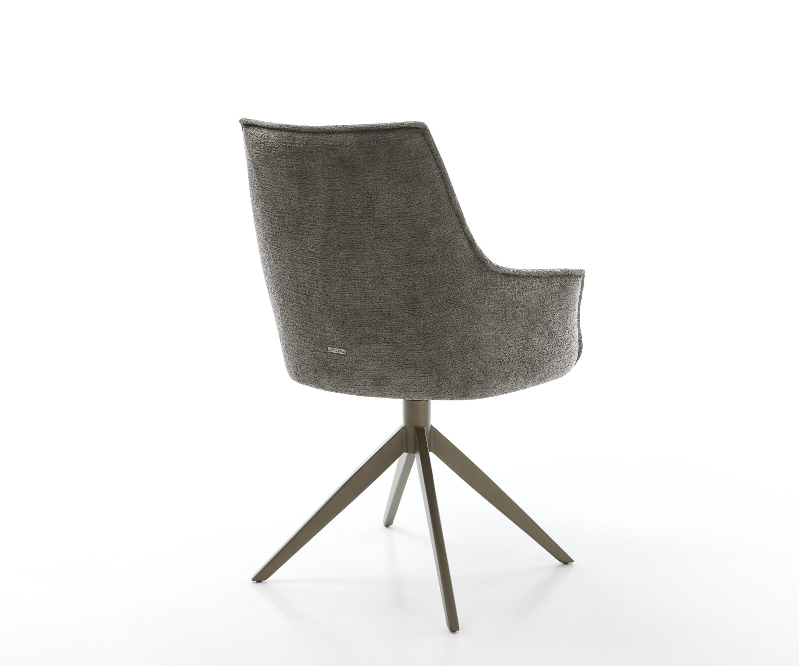 Draaistoel Alja-Flex met armleuning bouclé zacht mud kruisframe breed afwerking met titanium 360° draaibaar rocker-functie pocketveer kern 4