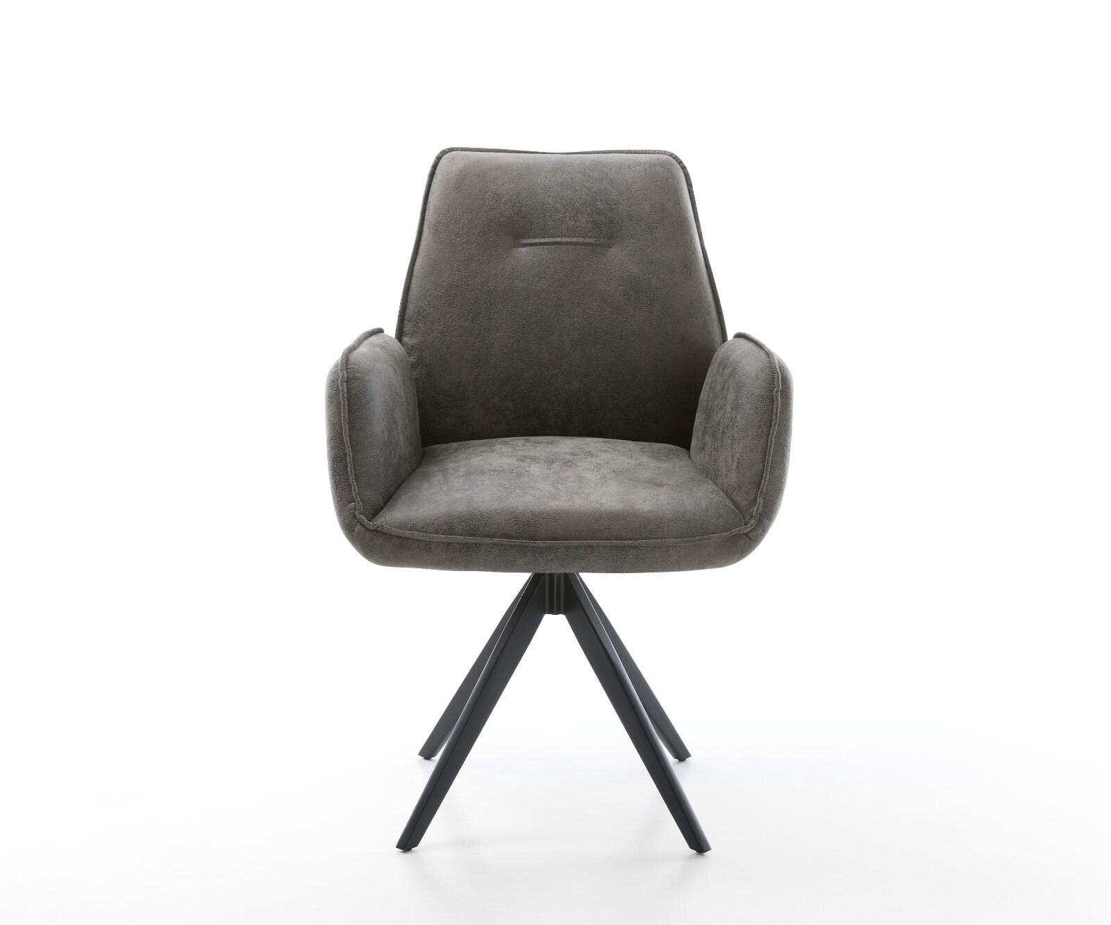 Eetkamerstoel Zoa-Flex microvelours grijs antiek kruisframe hoekig zwart pocketveer kern 1 Eetkamerstoel Zoa-Flex microvelours grijs antiek kruisframe hoekig zwart pocketveer kern 1