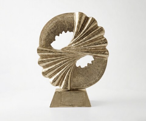 Sculptuur Spira B70 x D21 x H96 cm Aluminium Champagner Handgemaakt