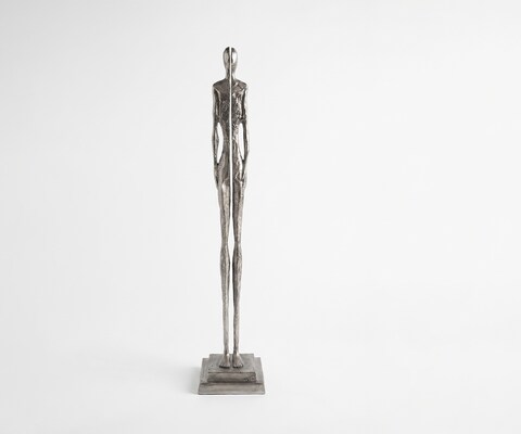 Beeldje Divora B25 x D24 x H126 cm Aluminium Platin Handgemaakt