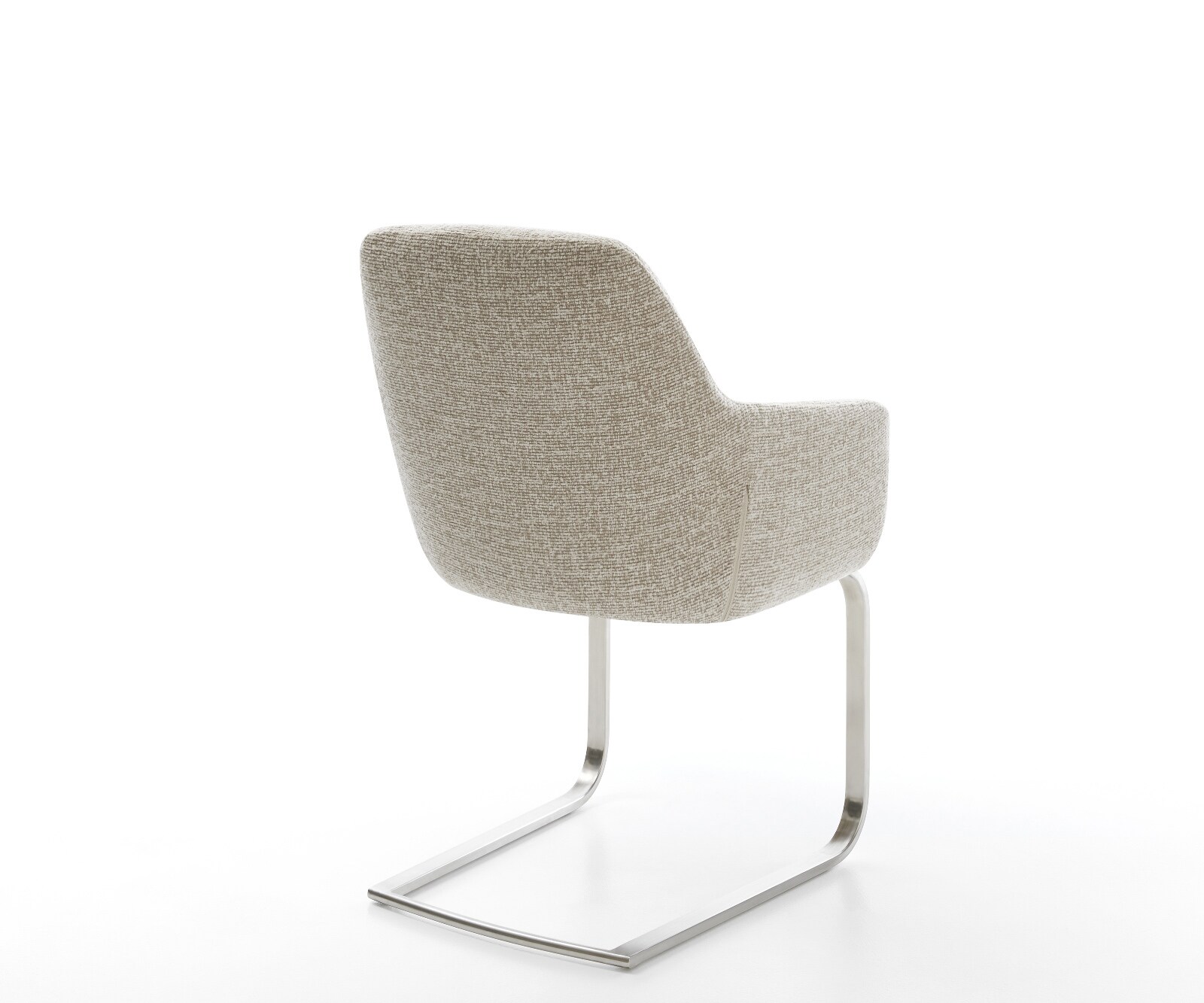 Sledemodel Pejo-Flex geweven stof beige sledemodel vlak roestvrij staal pocketveer kern 4