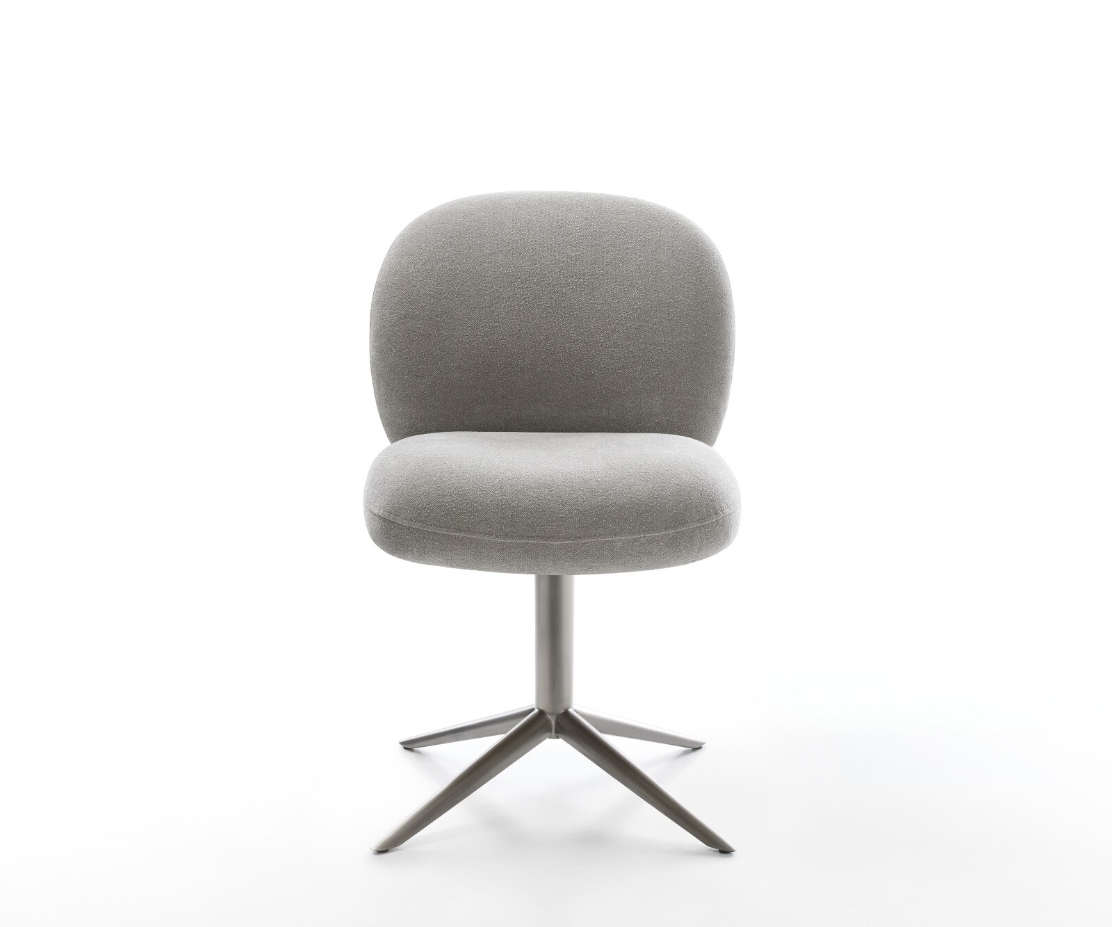 Draaistoel Nube-Flex zachte stof met structuur grijs kruispoot grafiet 360° draaibaar rocker-functie pocketveer kern 2