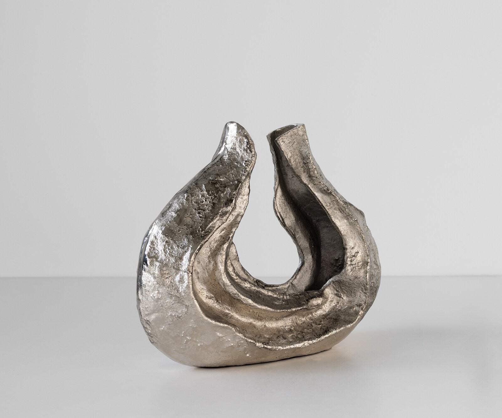 Sculptuur Nexora B40 x D15 x H33 cm Aluminium Platin Handgemaakt 3