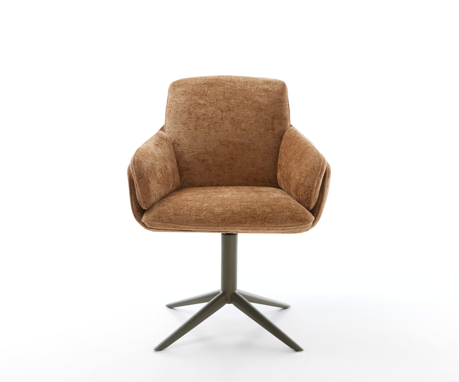 Draaistoel Luan-Flex met armleuning chenille Roest kruispoot afwerking met titanium 360° draaibaar rocker-functie 1 Draaistoel Luan-Flex met armleuning chenille Roest kruispoot afwerking met titanium 360° draaibaar rocker-functie 1