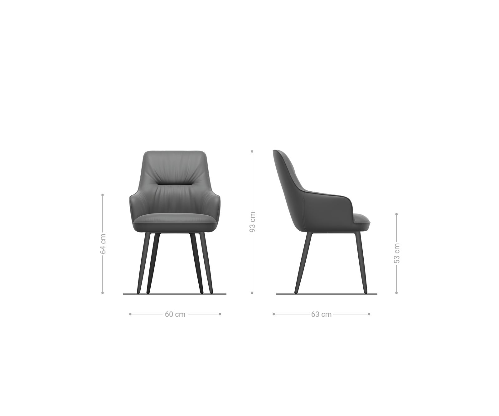 Eetkamerstoel Zelia-Flex met armleuning geweven stof beige 4-poot conisch zwart pocketveer kern 6