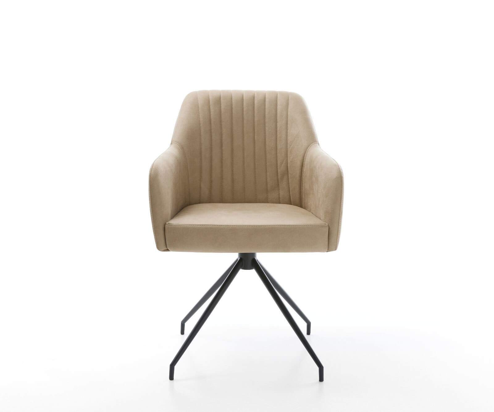 Eetkamerstoel Greg-Flex microvelours beige vintage kruisframe conisch zwart pocketveer kern 1 Eetkamerstoel Greg-Flex microvelours beige vintage kruisframe conisch zwart pocketveer kern 1
