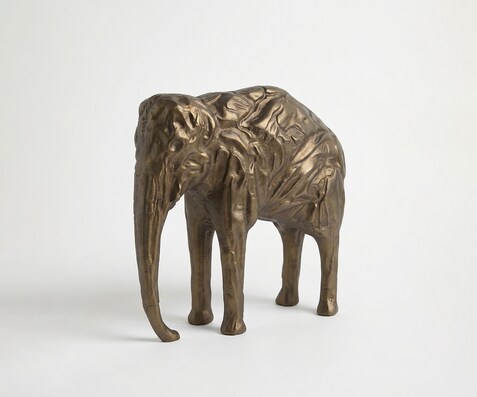 Beeldje Tembo B36 x D13 x H35 cm Aluminium Aurum Satin Handgemaakt