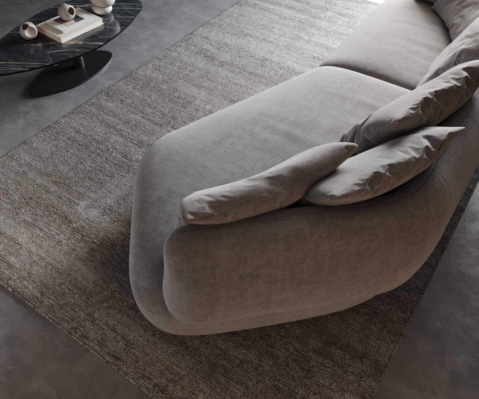Sofa Roya 320x140 cm microvezel grijs 5