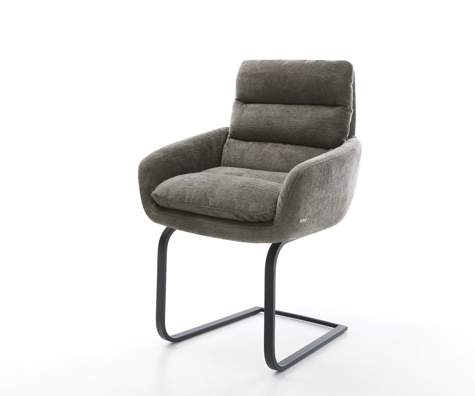 Sledemodel Abelia-Flex met armleuning bouclé zacht mud sledemodel vlak zwart 1