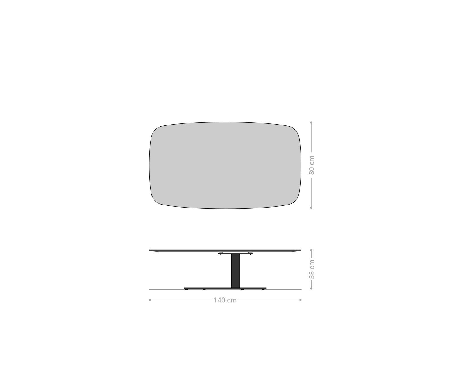 Salontafel Edge bootvorm 140x80 cm keramiek Emperador Extra Lucidato donkerbruin Vibany metaal zwart 7
