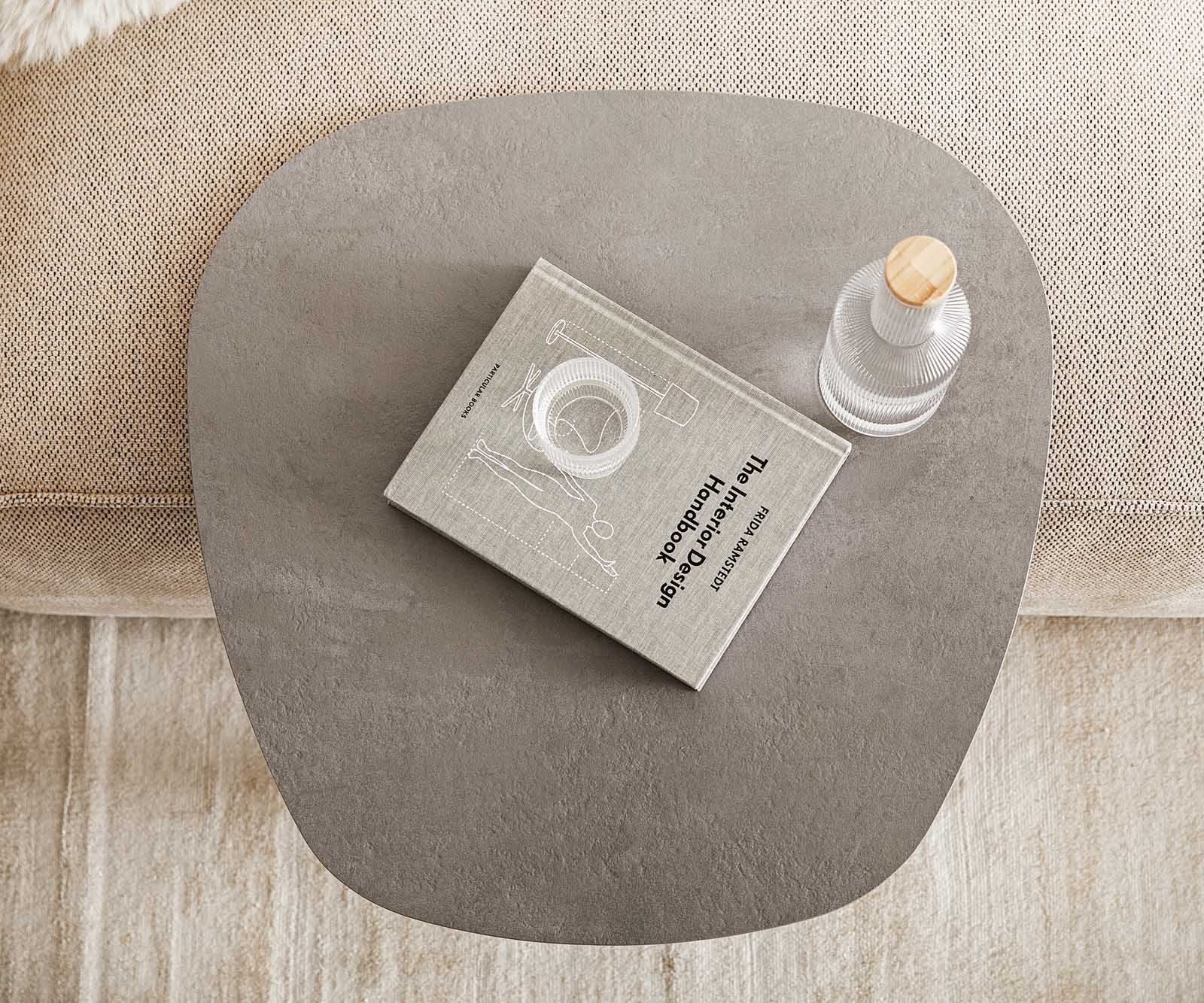 Bijzettafel Elenya 60x60 cm keramiek Aspetto Concreto betonkleurig onderstel metaal zwart 5 Bijzettafel Elenya 60x60 cm keramiek Aspetto Concreto betonkleurig onderstel metaal zwart 5