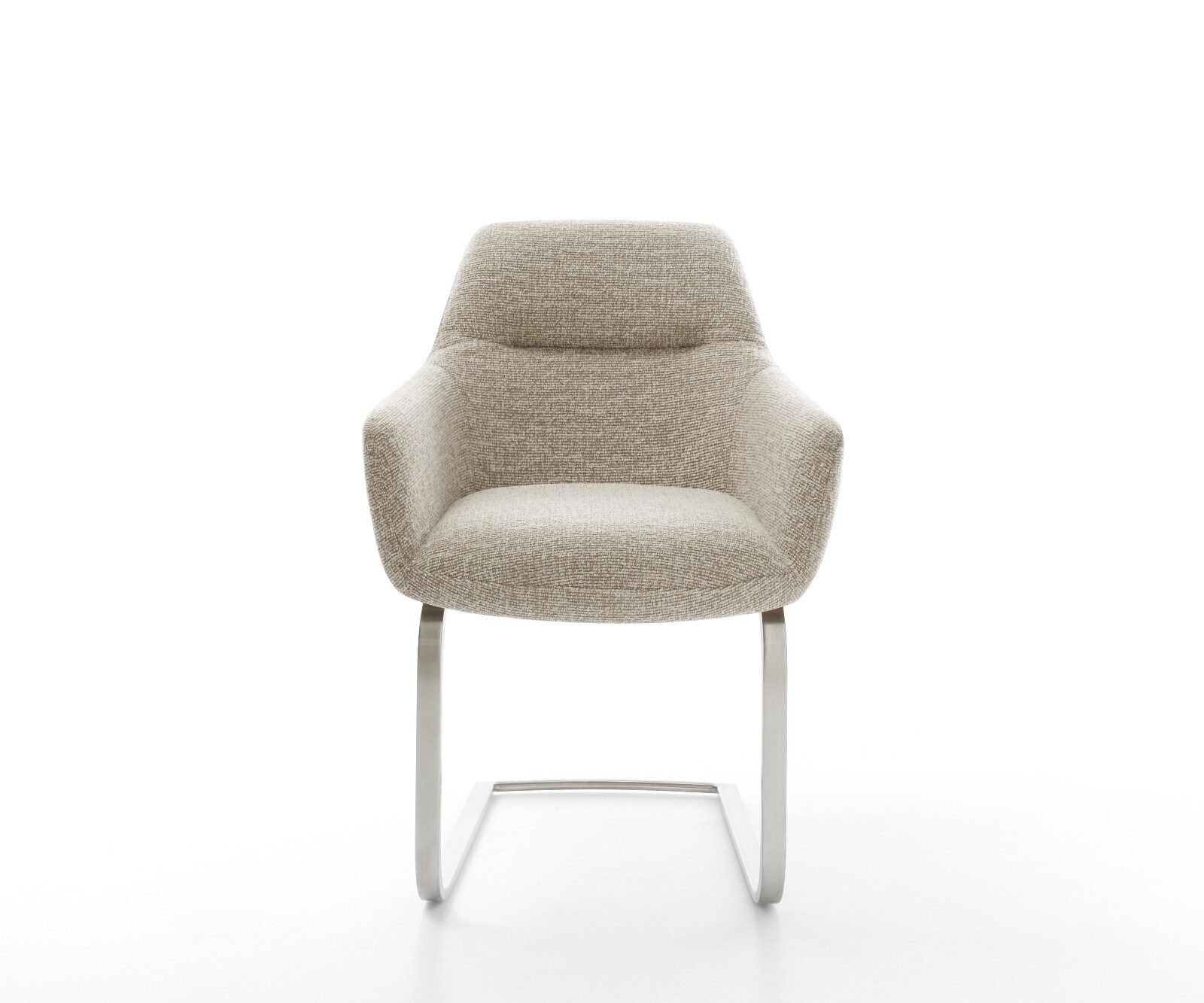 Sledemodel Pejo-Flex geweven stof beige sledemodel vlak roestvrij staal pocketveer kern 1