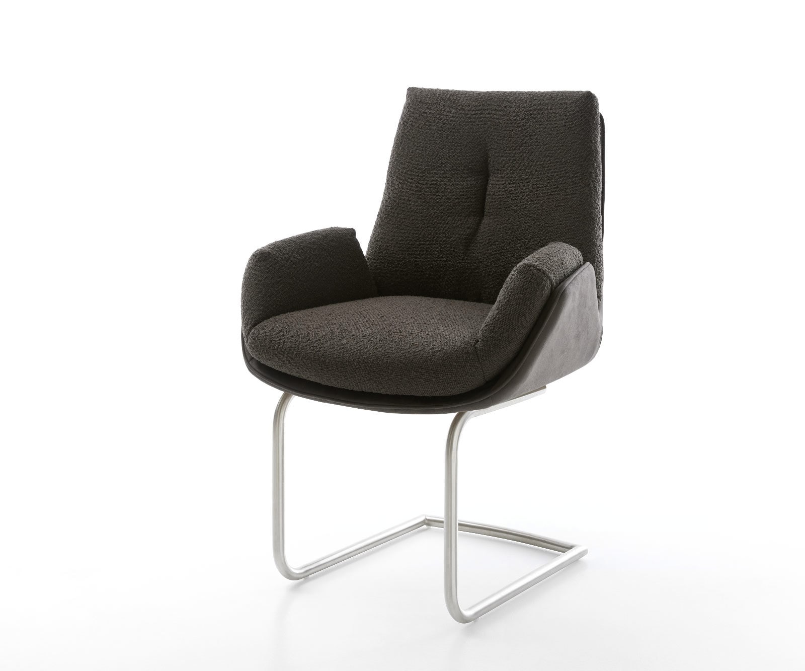 Sledemodel Clea-Flex materiaalmix zwart sledemodel rond roestvrij staal Sledemodel Clea-Flex materiaalmix zwart sledemodel rond roestvrij staal