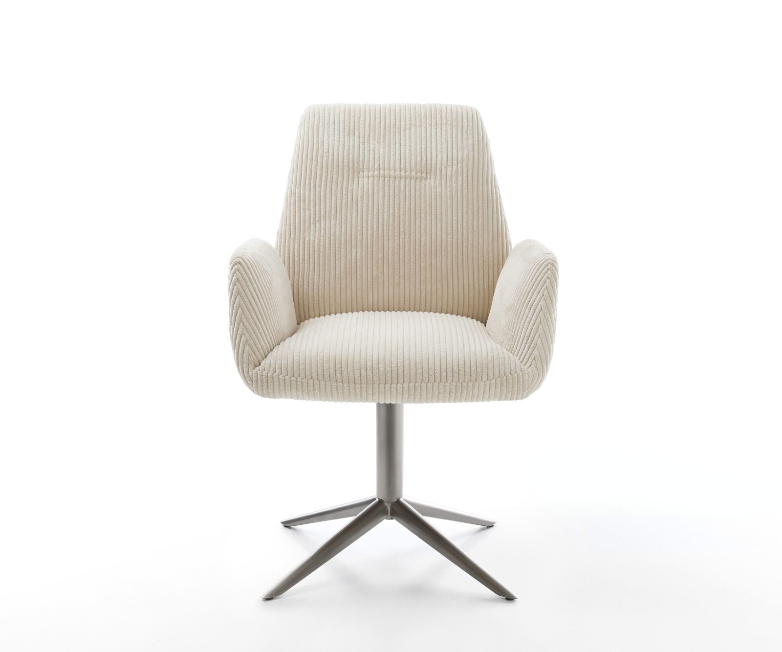 Draaistoel Zoa-Flex koord beige kruispoot grafiet 360° draaibaar rocker-functie pocketveer kern 2