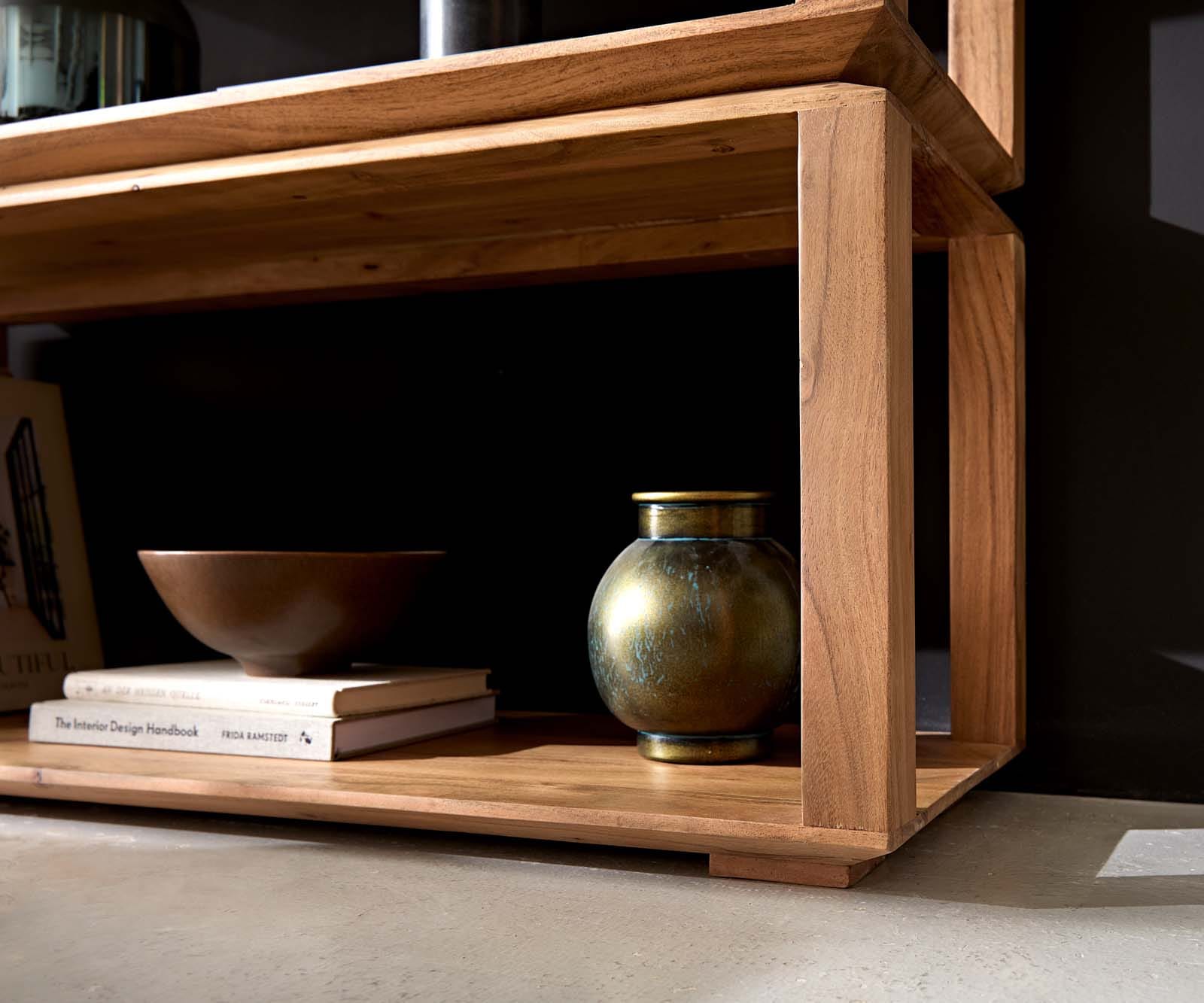 Staande-kast Sakura 100x200 cm Acacia Natuur 5 vakken 5 Staande-kast Sakura 100x200 cm Acacia Natuur 5 vakken 5