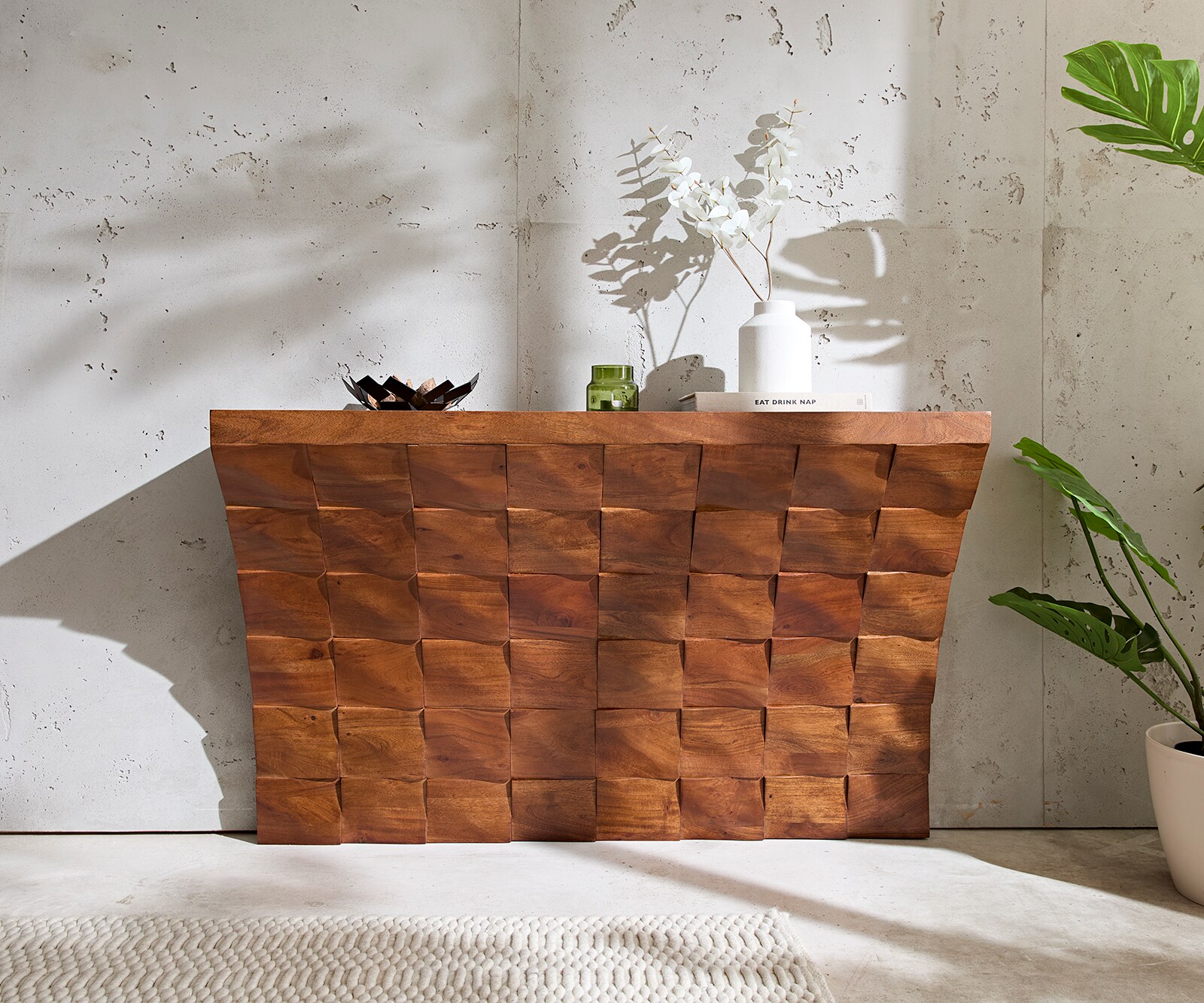 Console Eremos 120x35 cm acacia bruin 1 Console Eremos 120x35 cm acacia bruin 1