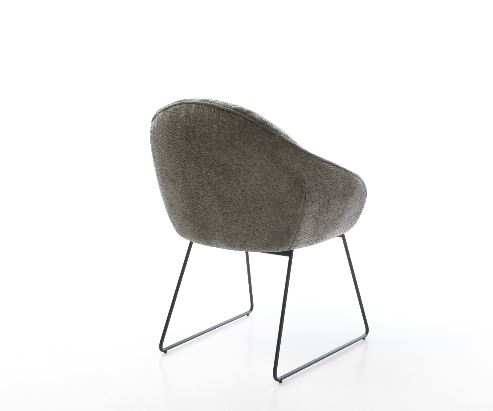 Eetkamerstoel Gaio-Flex bouclé zacht mud slipframe zwart 4