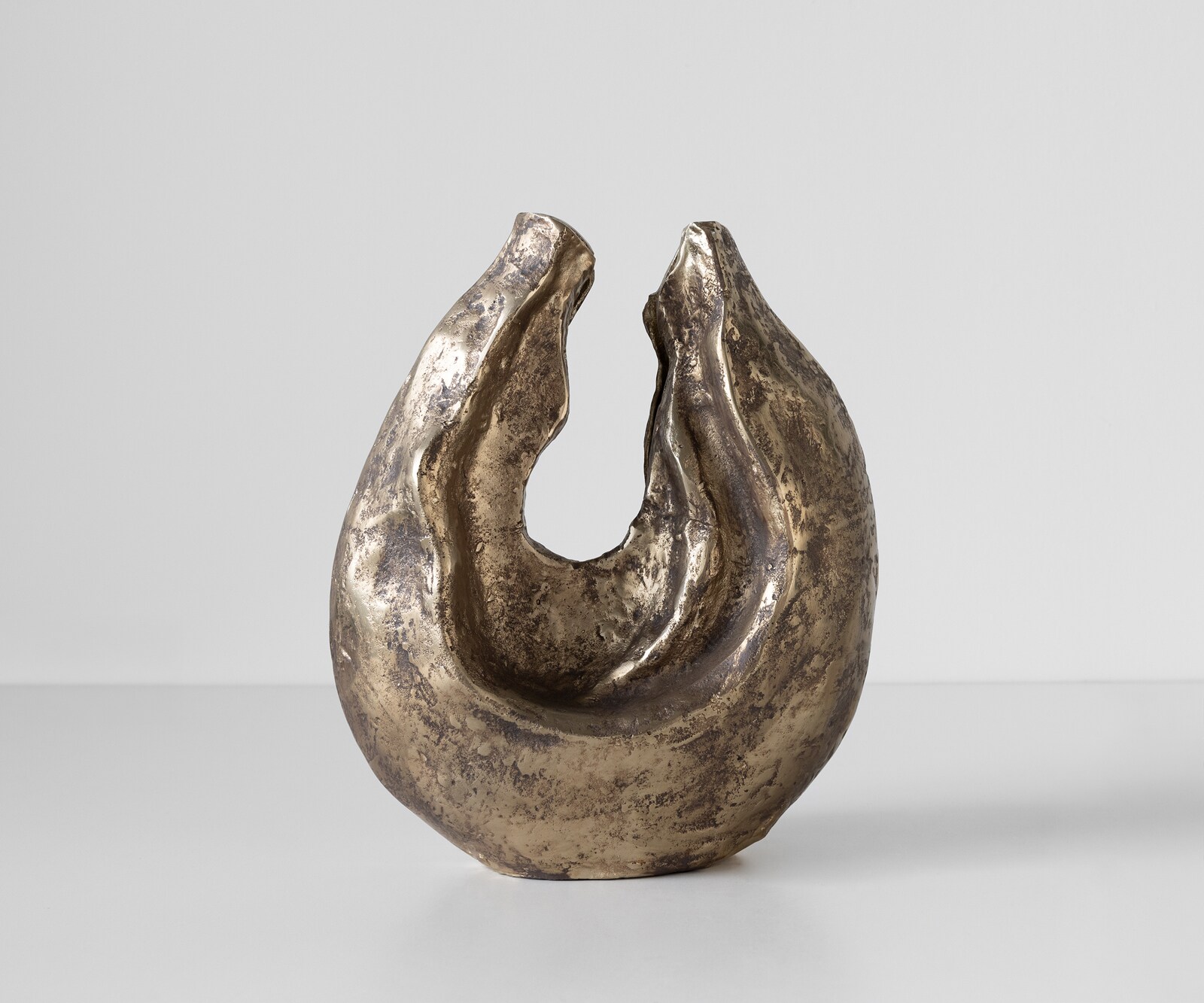 Sculptuur Nexora B34 x D17 x H40 cm Aluminium Oro Antico Handgemaakt 2