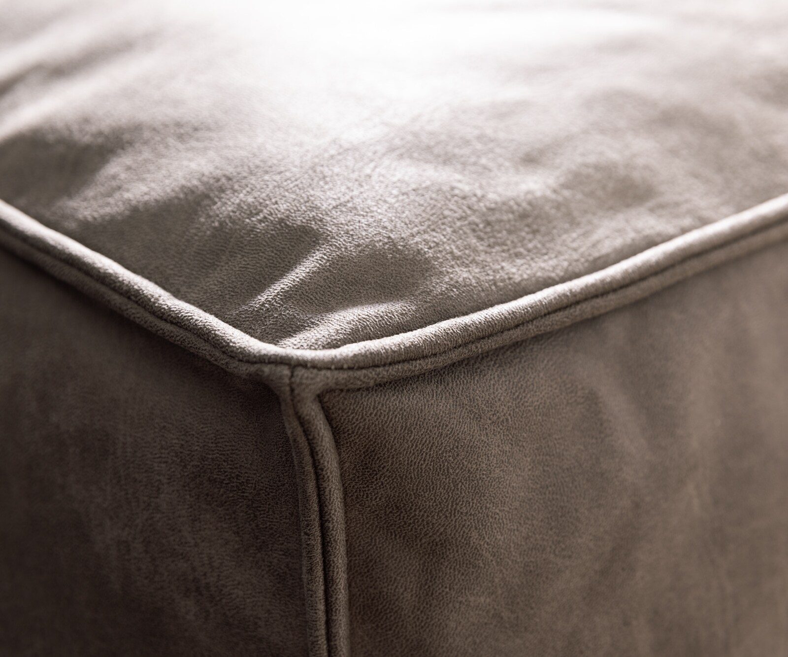 Hoekbank Freestyle 310x200 cm Microvezelmateriaal Taupe Vintage kedernaad 4