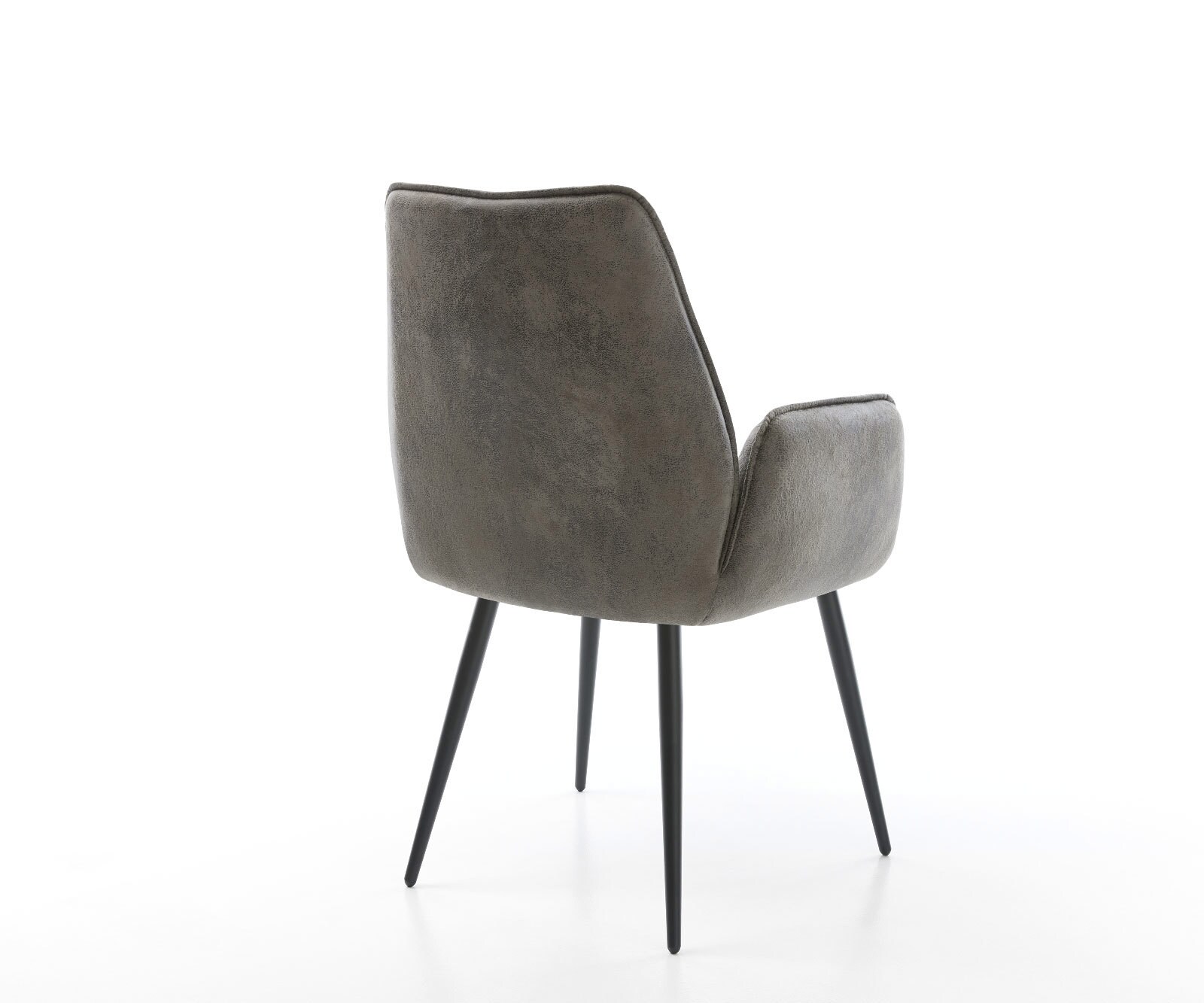 Eetkamerstoel Zoa-Flex microvelours grijs antiek 4-poot conisch zwart pocketveer kern 4 Eetkamerstoel Zoa-Flex microvelours grijs antiek 4-poot conisch zwart pocketveer kern 4