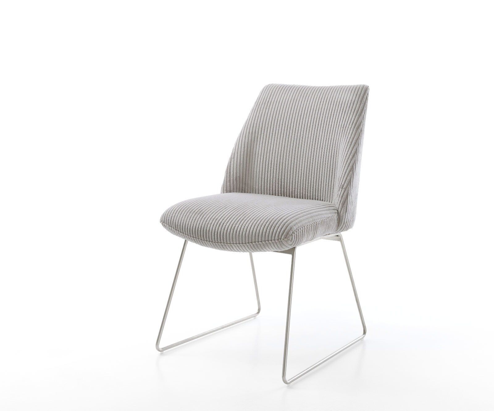Eetkamerstoel Elso-Flex koord zilver grijs slipframe roestvrij staal pocketveer kern 1