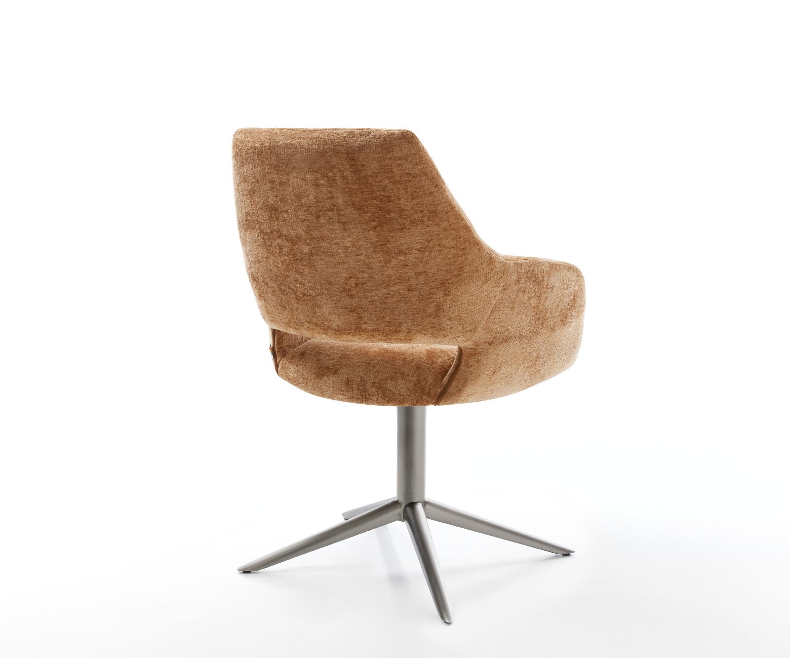 Draaistoel Yago-Flex met armleuning chenille roest kruispoot grafiet 360° draaibaar rocker-functie pocketveer kern 4
