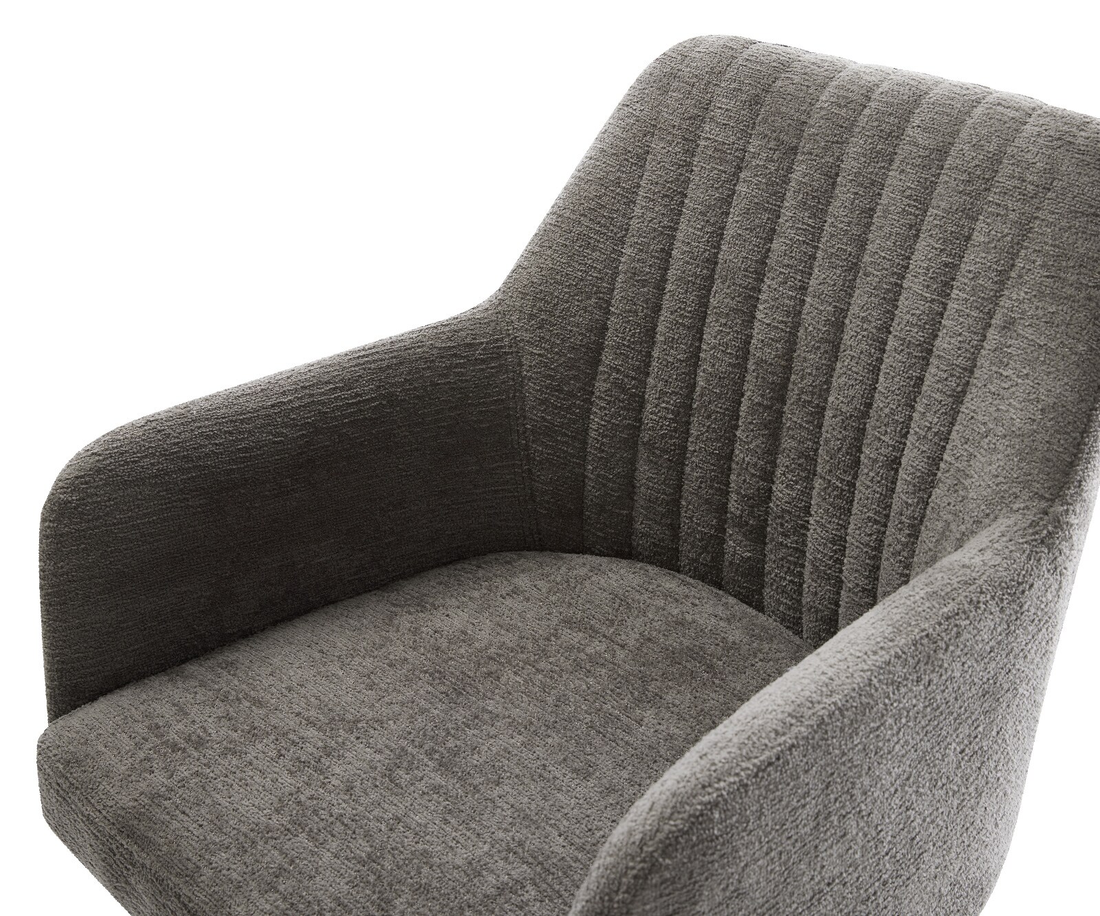 Draaistoel Greg-Flex bouclé zacht mud kruispoot grafiet 360° draaibaar rocker-functie pocketveer kern 3