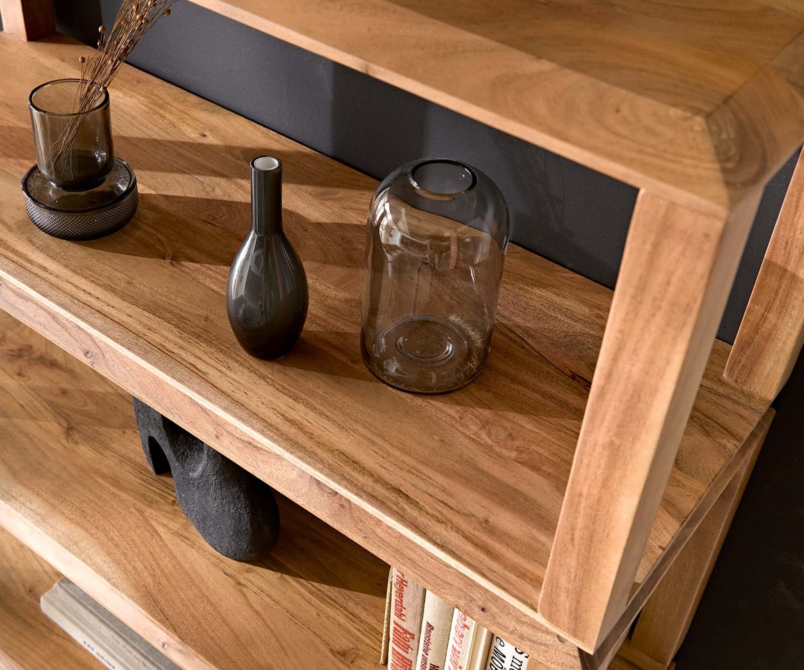 Staande-kast Sakura 100x200 cm Acacia Natuur 5 vakken 4 Staande-kast Sakura 100x200 cm Acacia Natuur 5 vakken 4