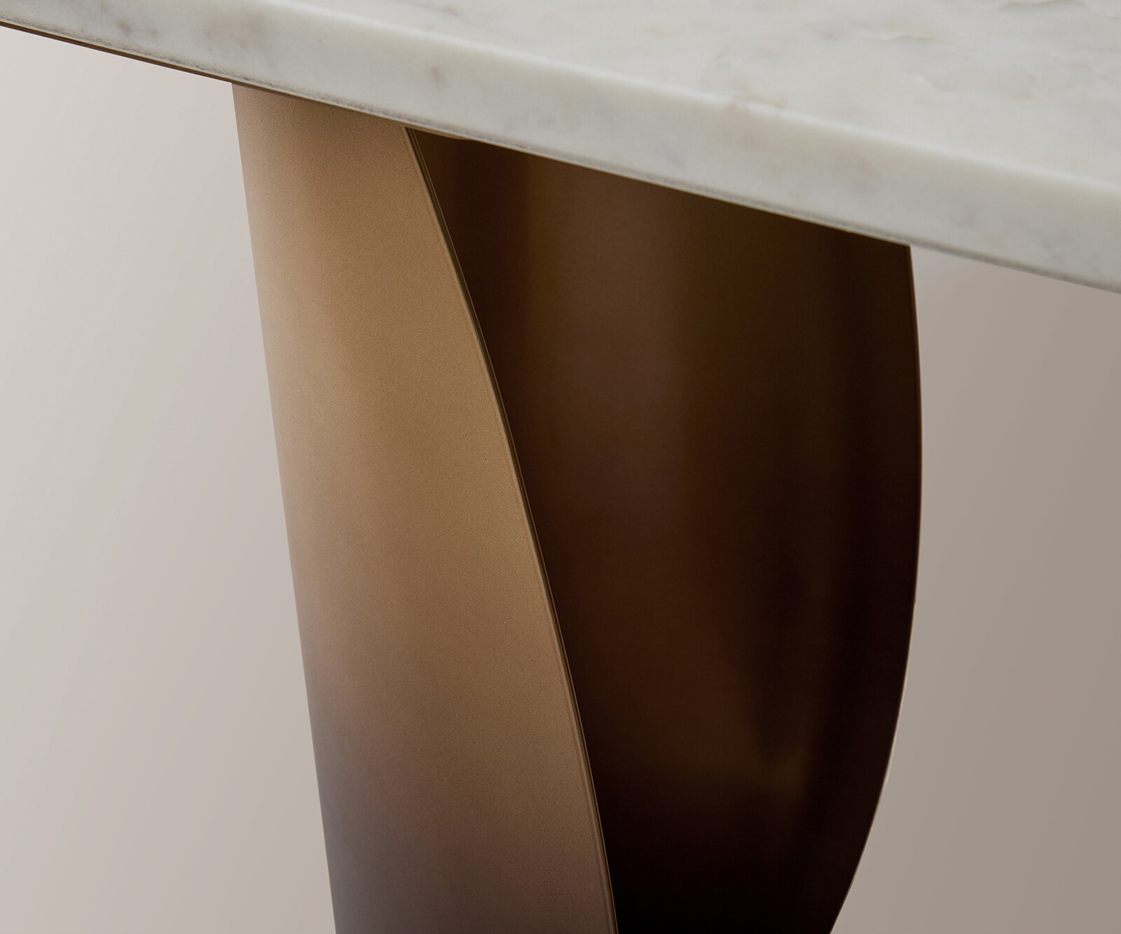 Consoletafel Solena 135x40 cm marmer wit metaal goud fusion afwerking 4