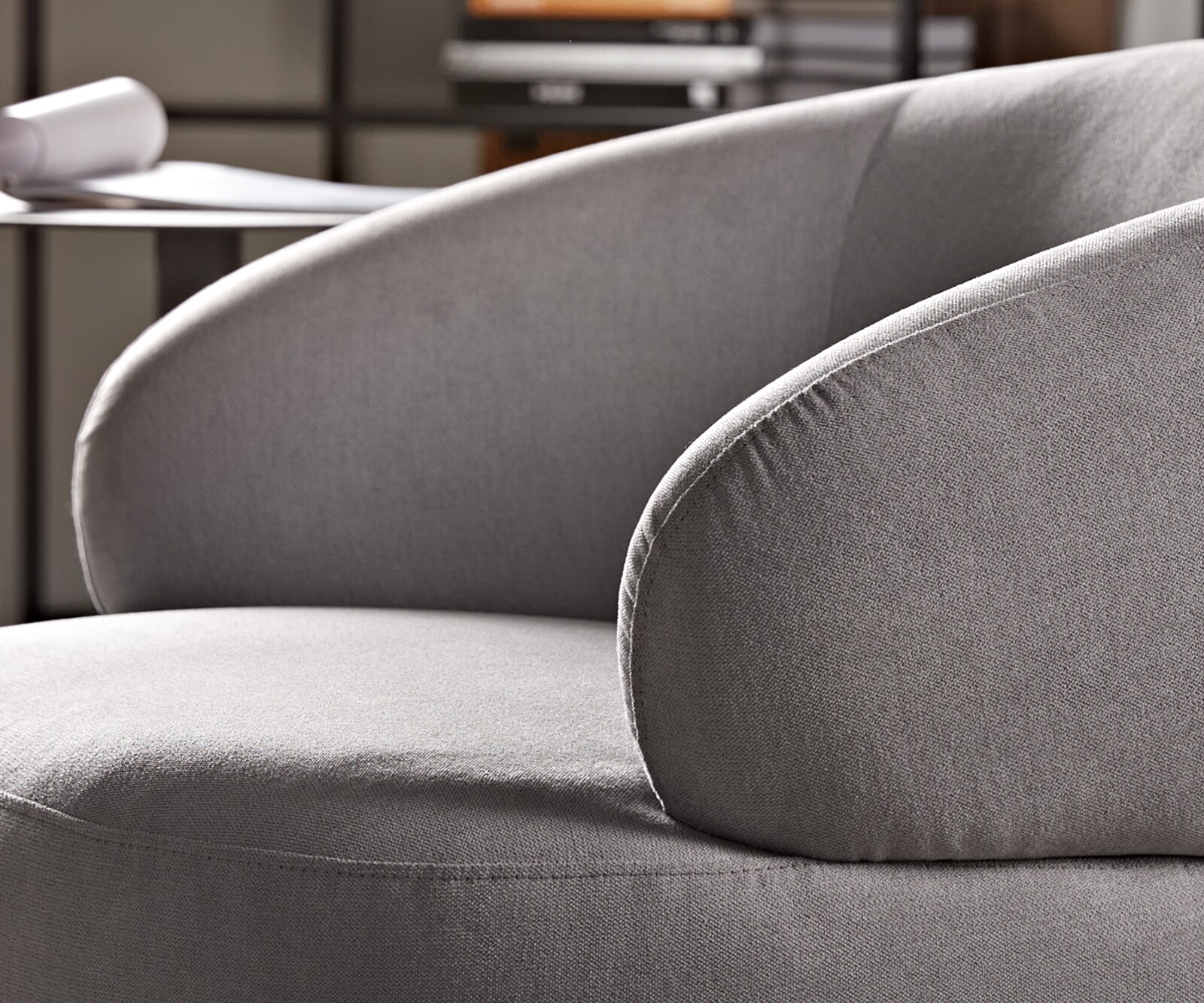 Loungestoel Nova 88x88 cm microvezel grijs 8