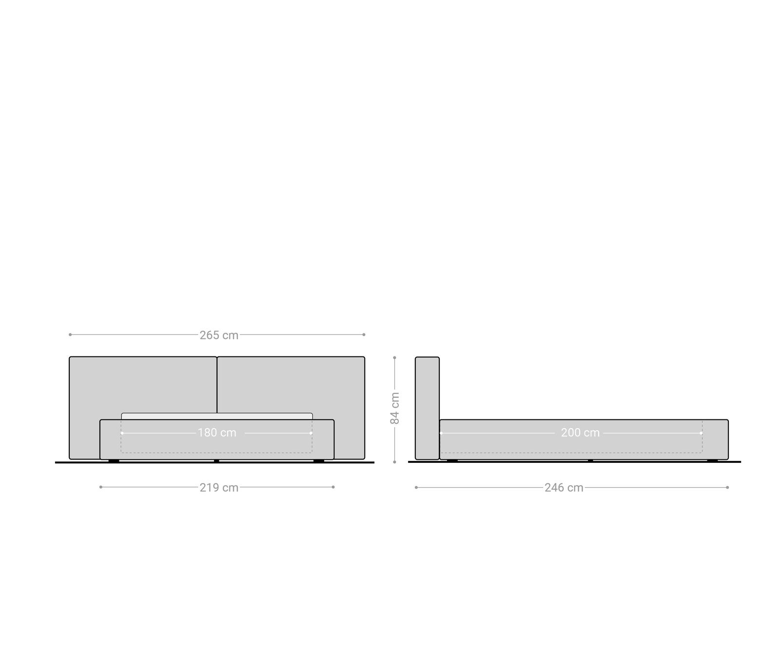 Bedframe Coperti microvezel grijs 180x200 cm 8