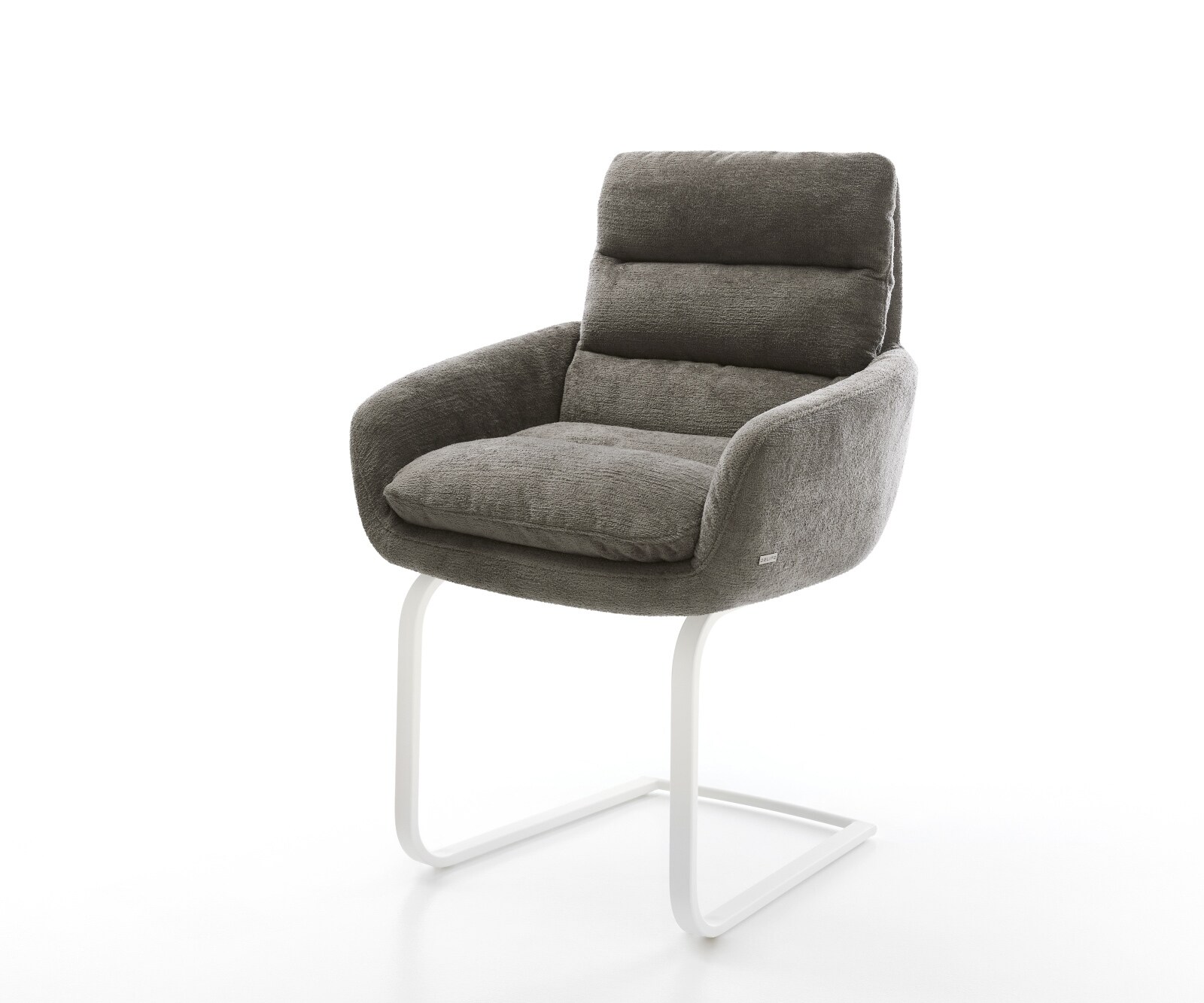 Sledemodel Abelia-Flex met armleuning bouclé zacht mud sledemodel vlak wit 1